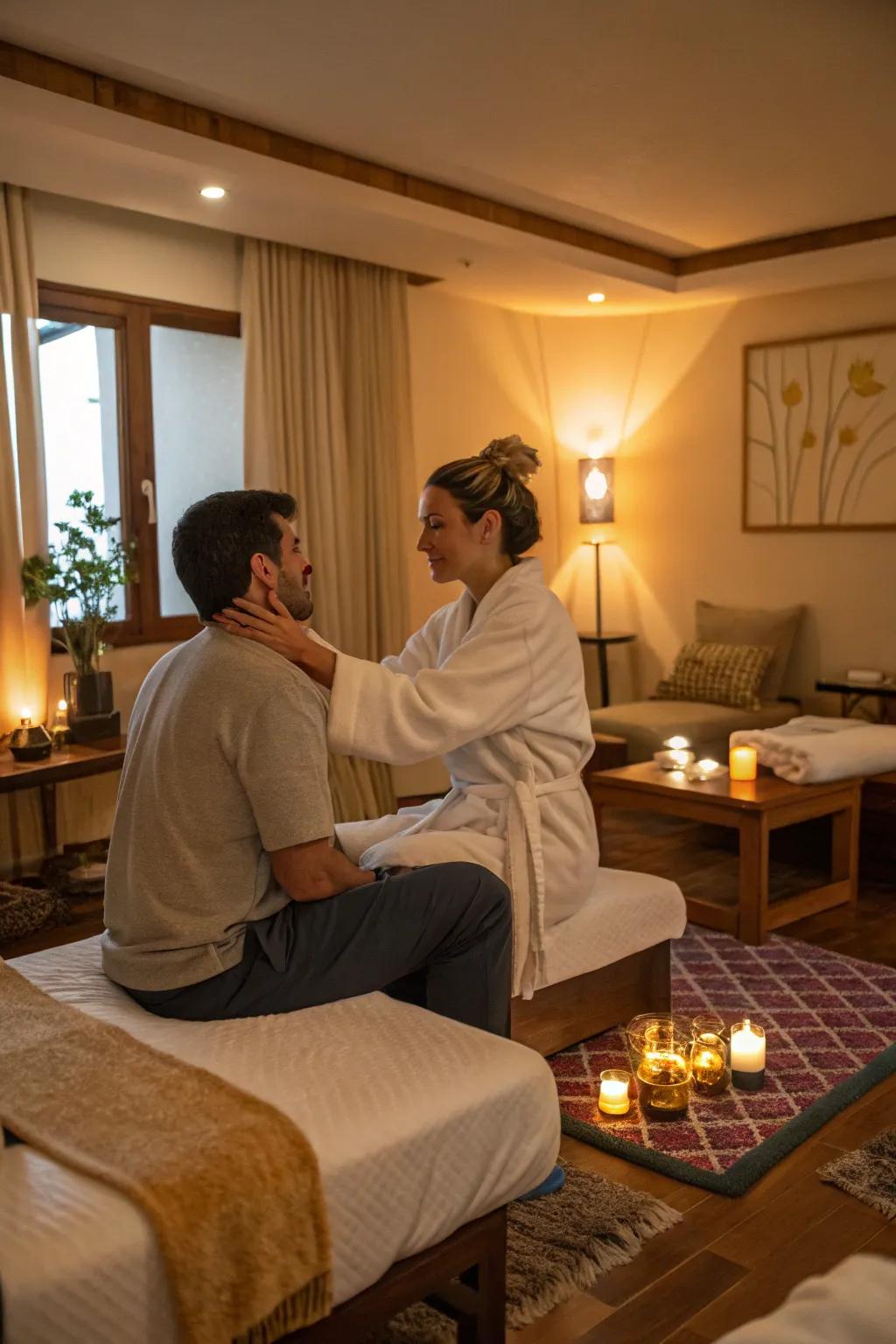 Conversation enriches the massage adventure.