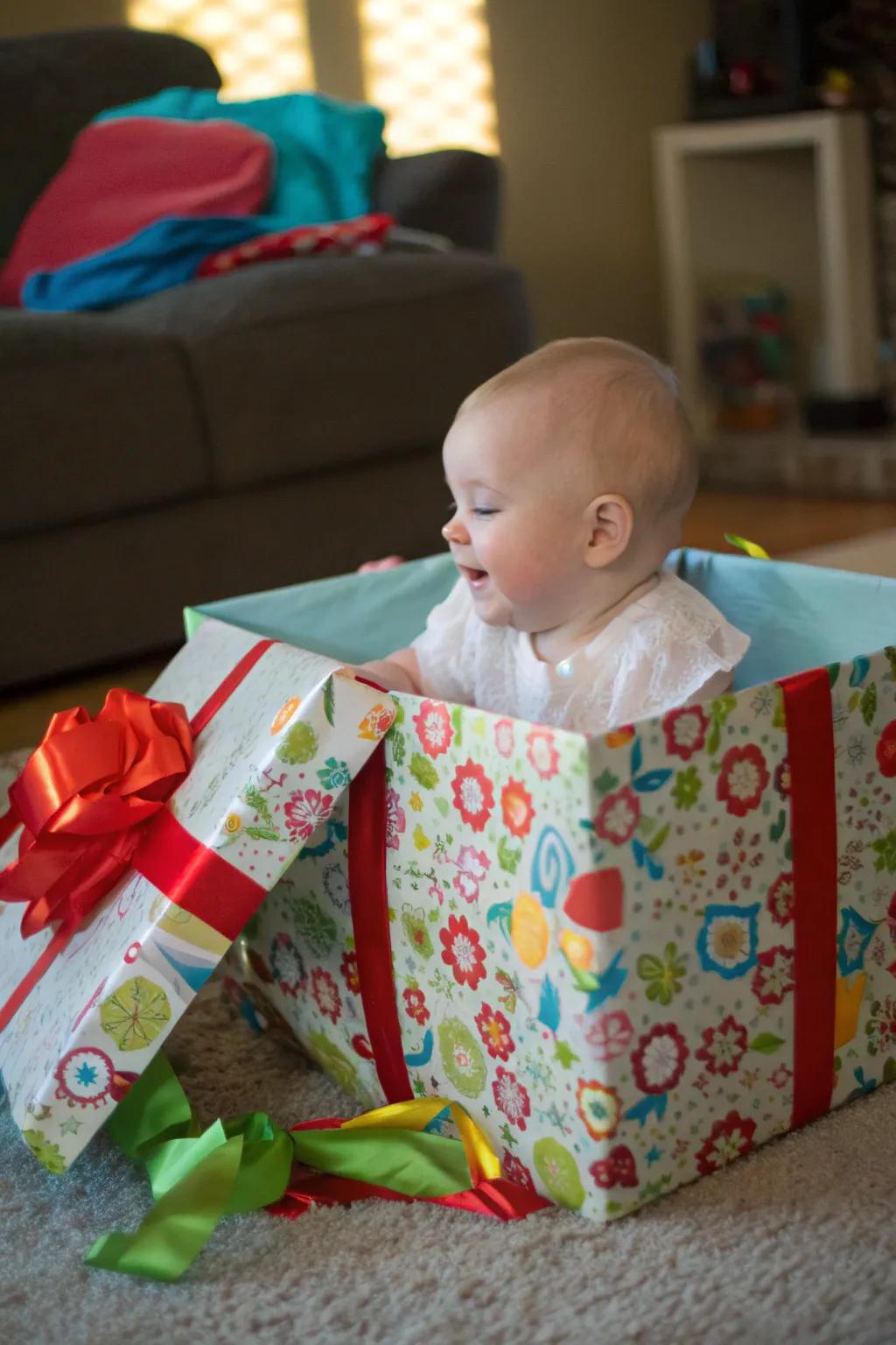 The greatest present, seized in a celebratory box.