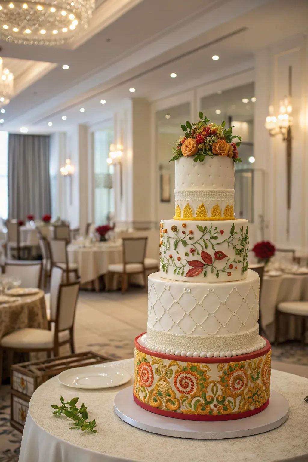 Advanced multi-tiered buttercream cake for a grand perception.