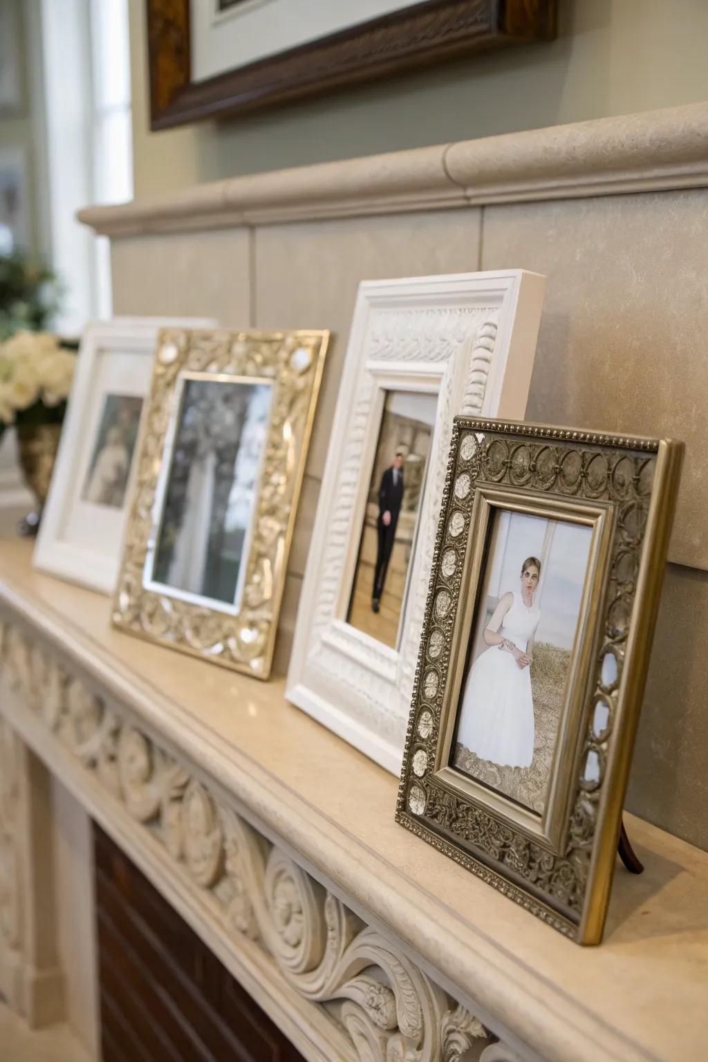 Picture holders make personal and thoughtful baby shower presents.