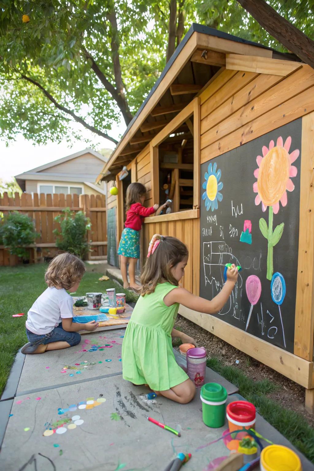 An artistic area turns the clubhouse into a creative center.