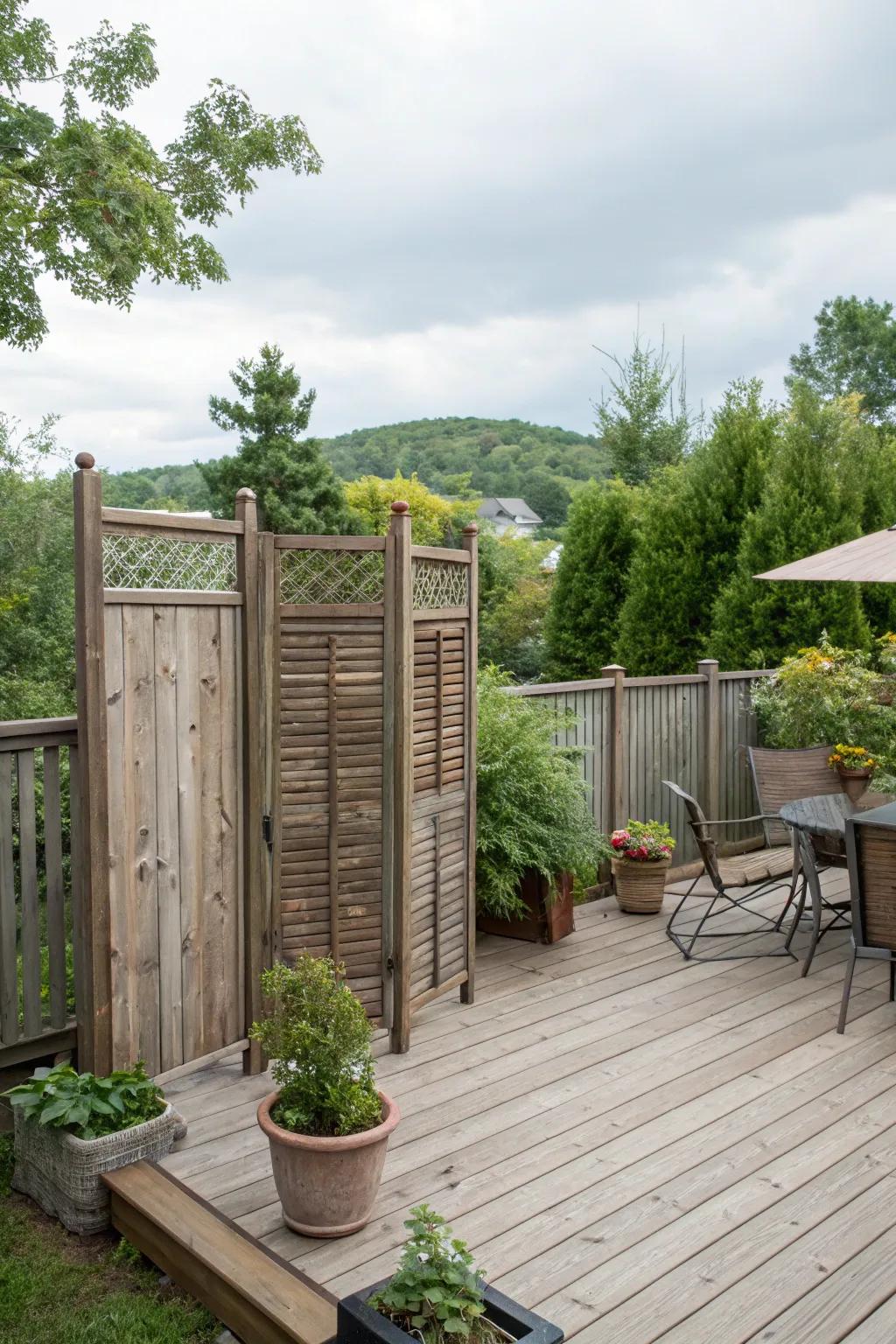 Privacy elements can make your deck feel like a private retreat.