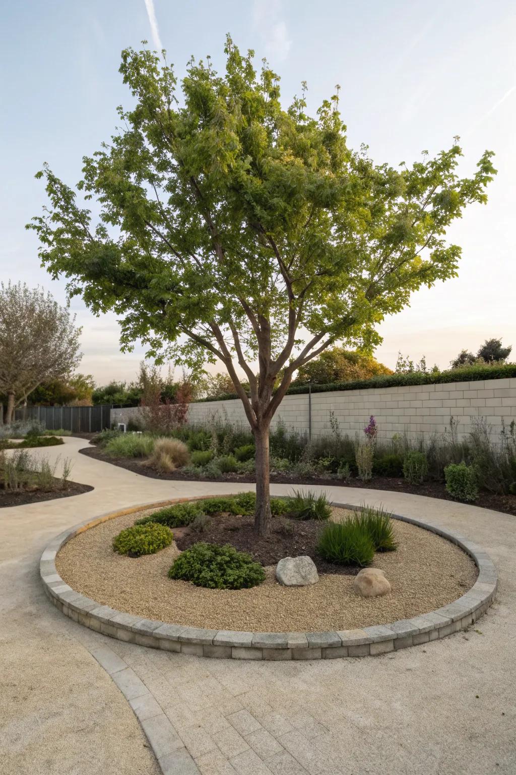Elevate tree features through refined rock fine circles.