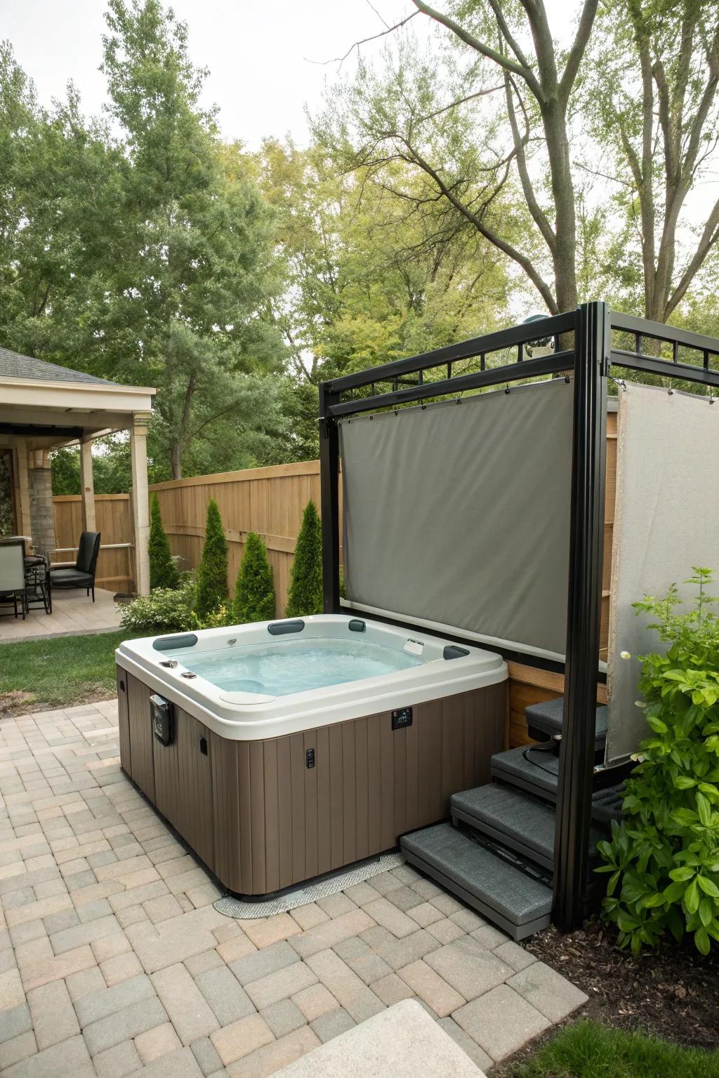Roll-away screens offer adaptable privacy solutions for changing needs.