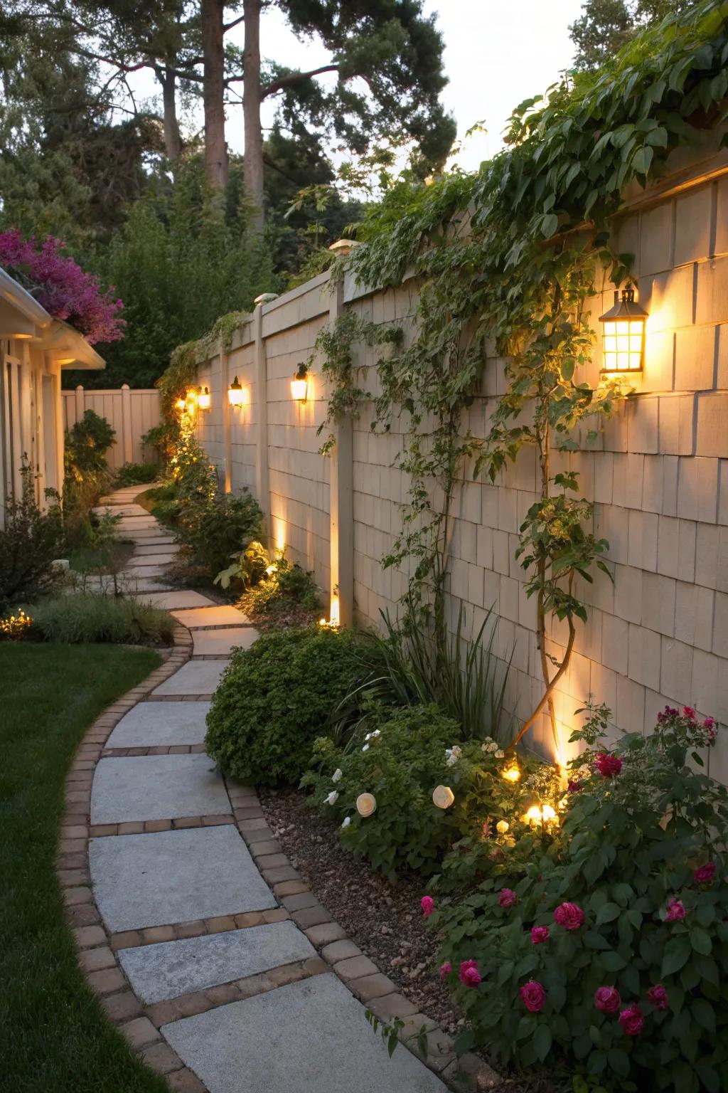 Ambient lighting transforms outdoor spaces.