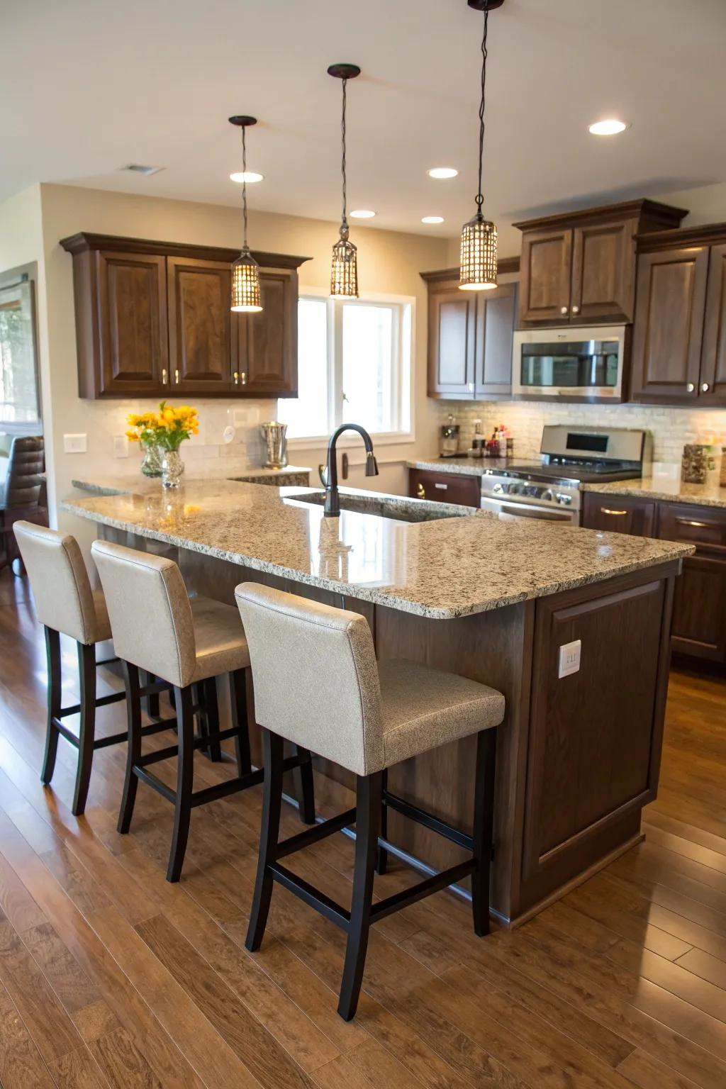 The perfect bar stool to have around kitchen islands.