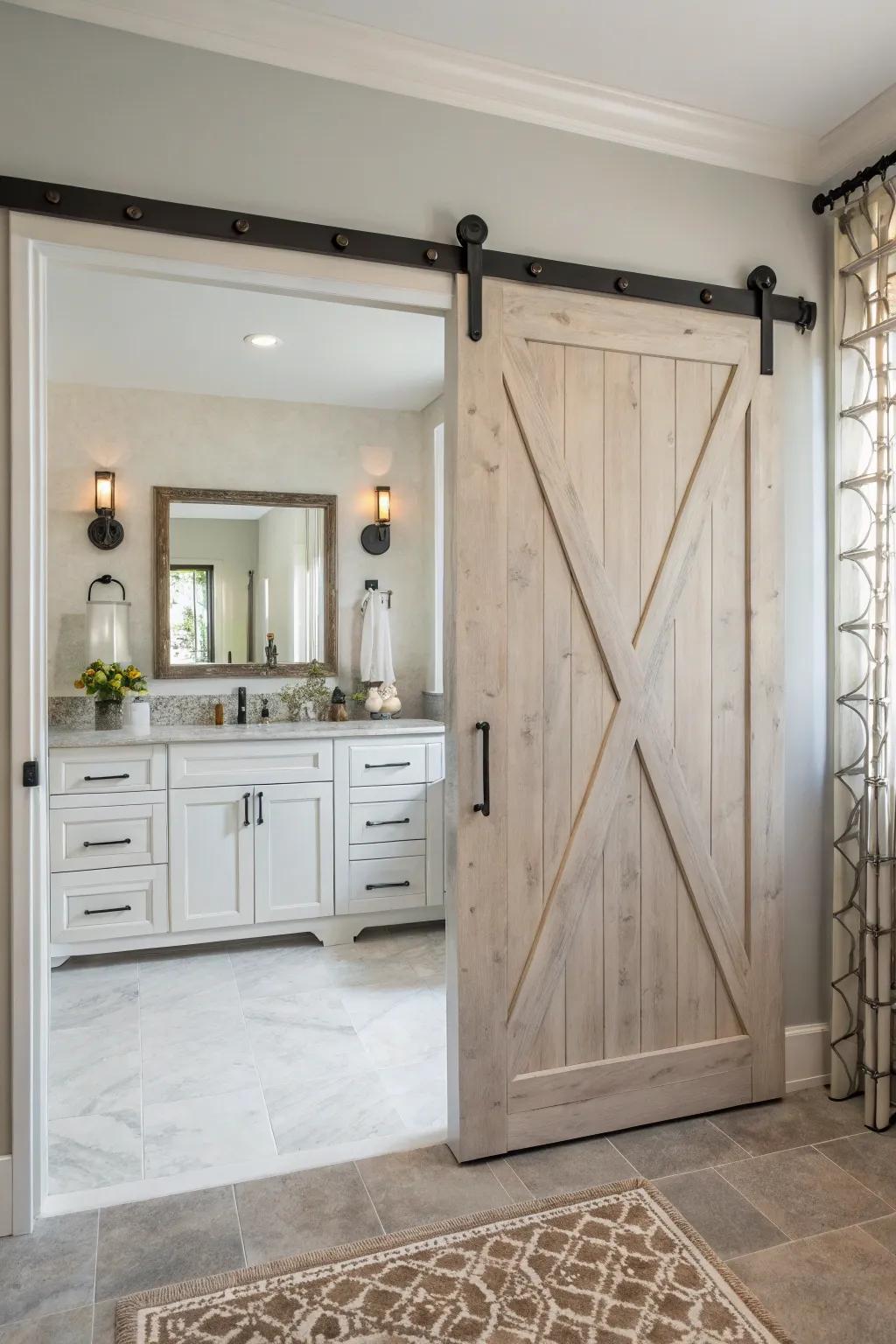 Symmetrical panels contribute a refined and harmonious aesthetic.