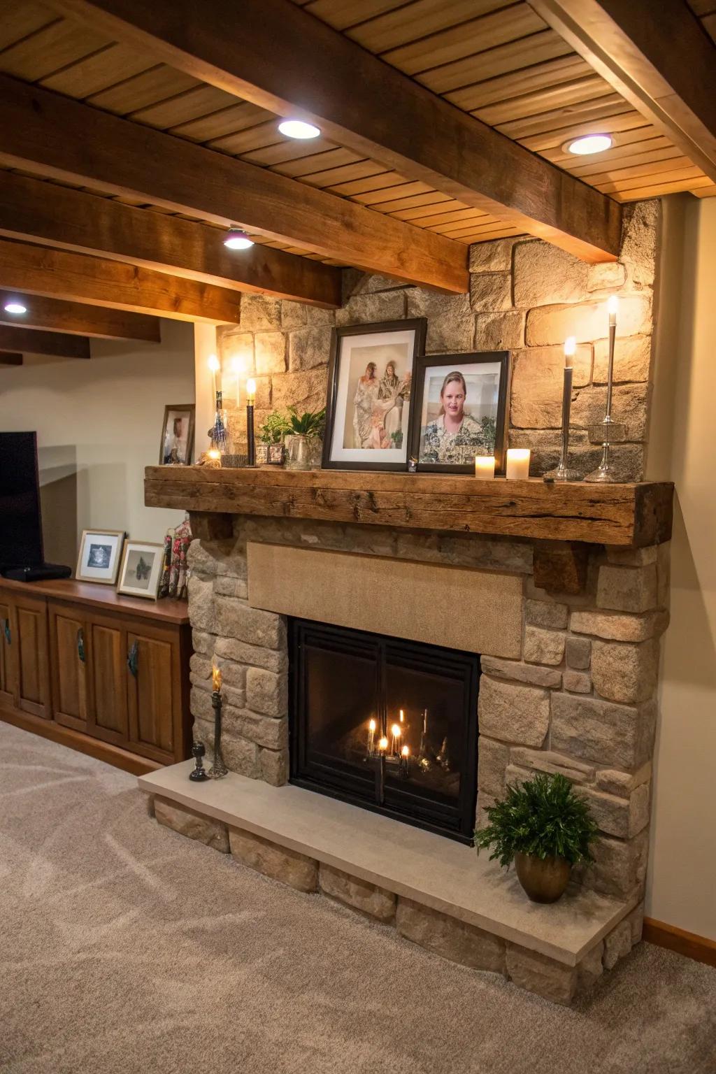 Custom mantels offer an individual touch.