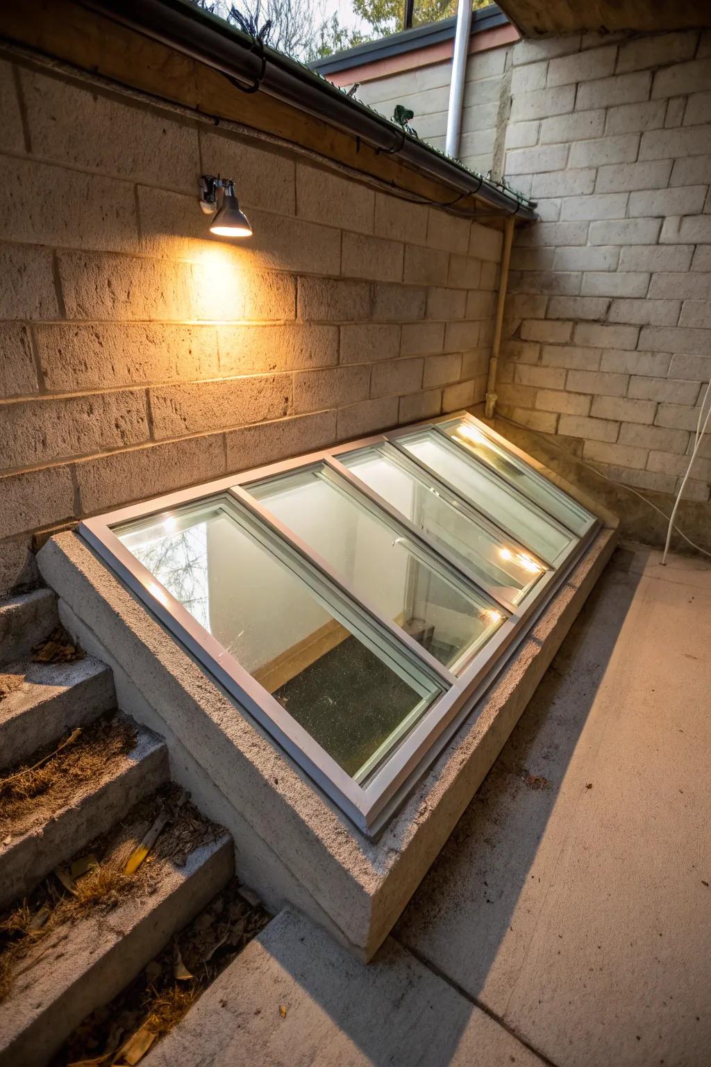A glass shield offers protection while preserving light and visibility.