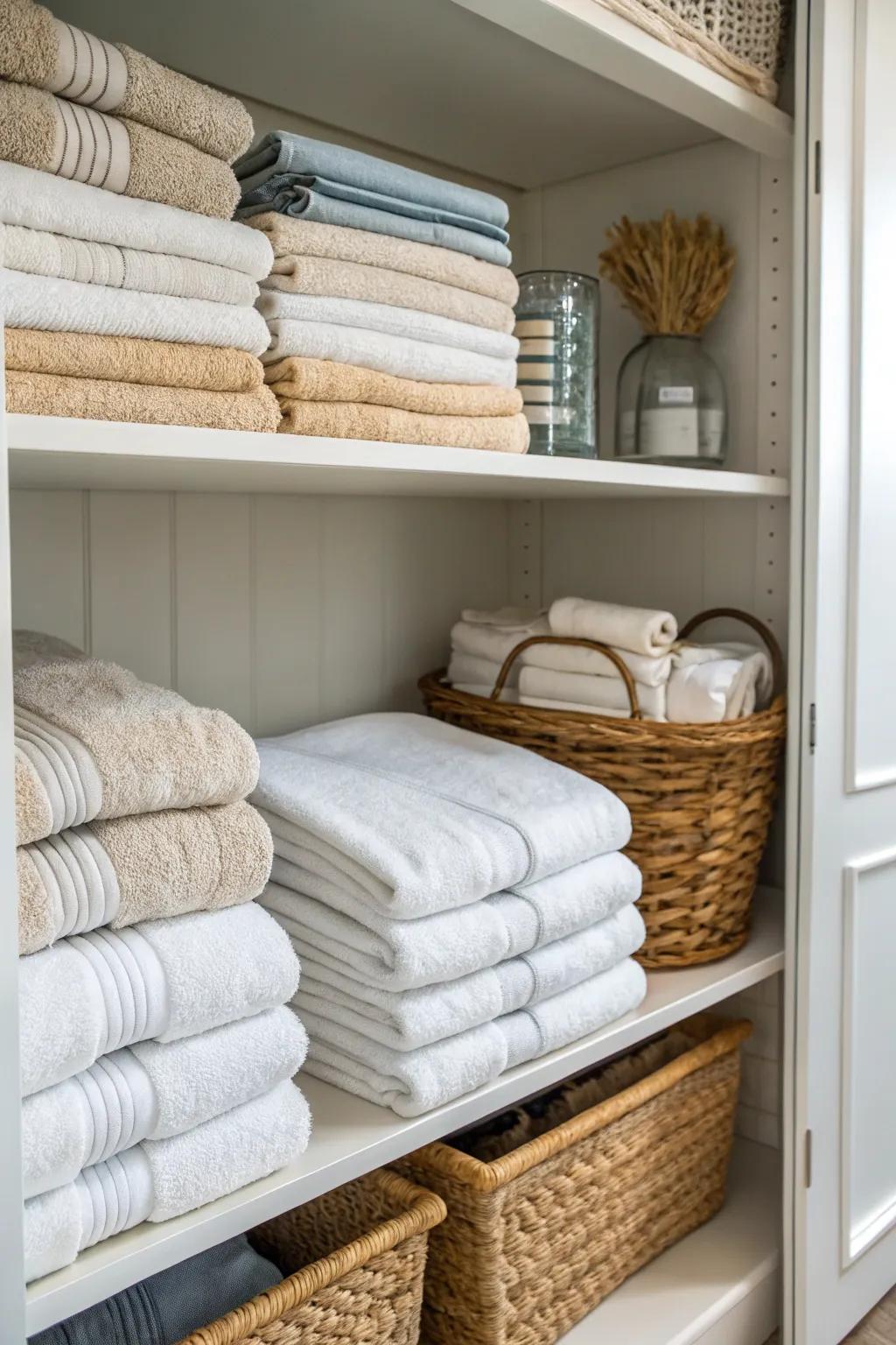 A linen section adds a spa-like feel.