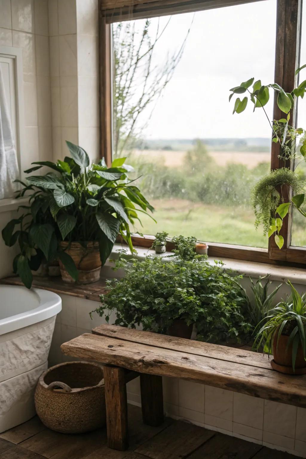 Nature's touch: Plants offer a revitalizing privacy solution.