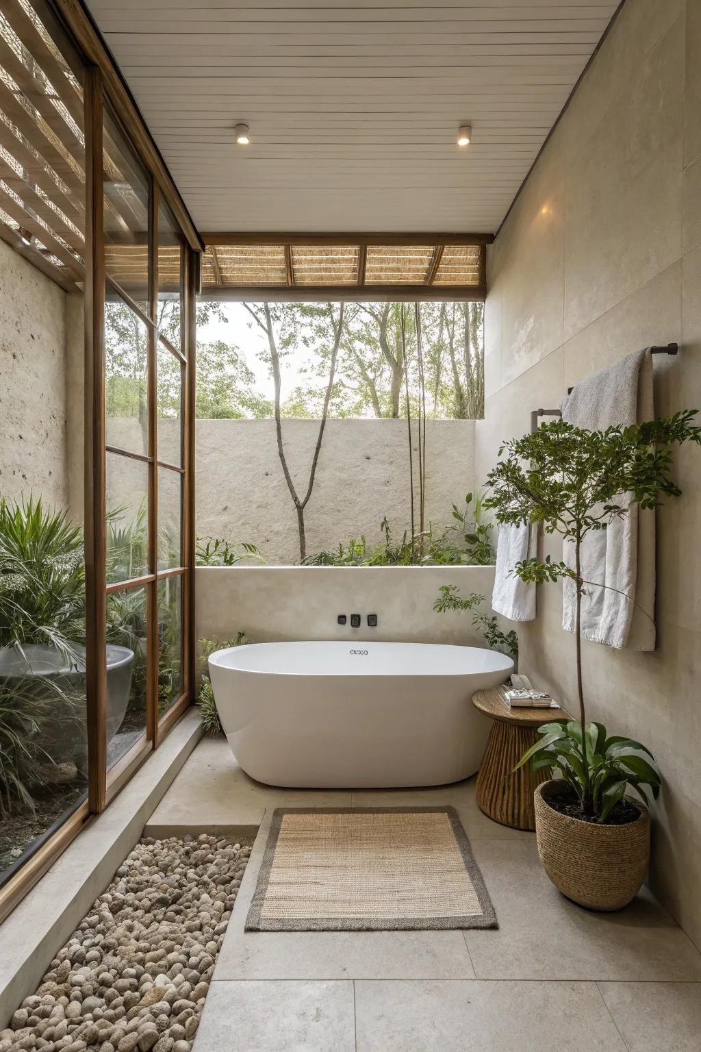 Embrace simplicity and elegance with a minimalist bathtub surround design.