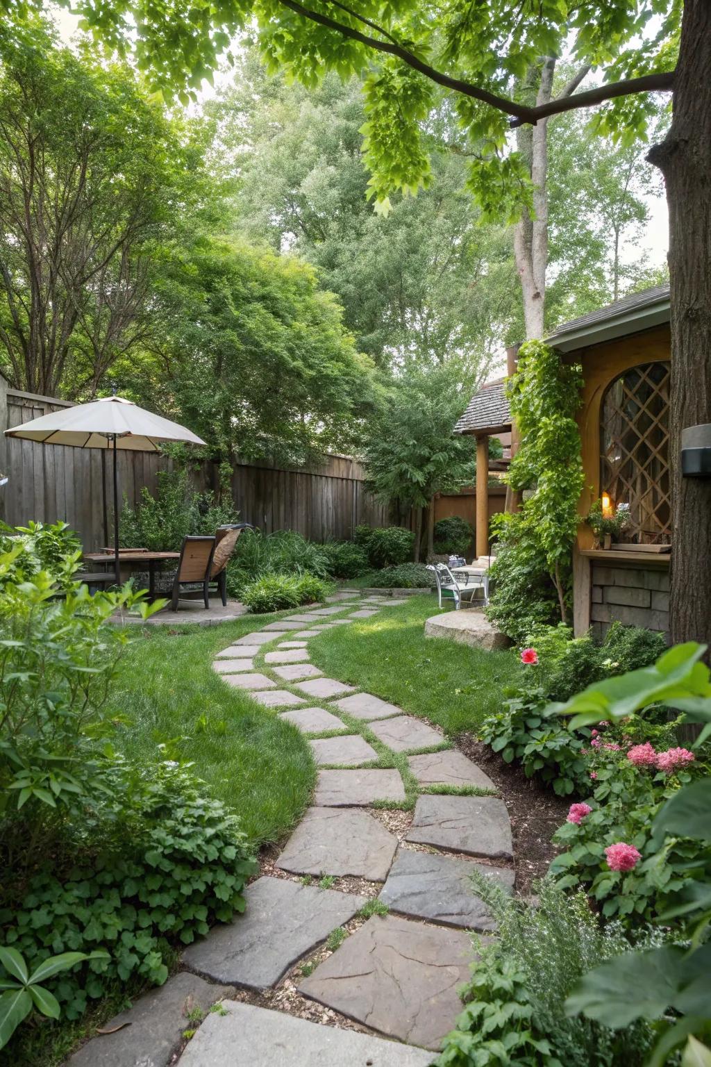 Beach rocks add texture and a natural seaside charm to the garden.