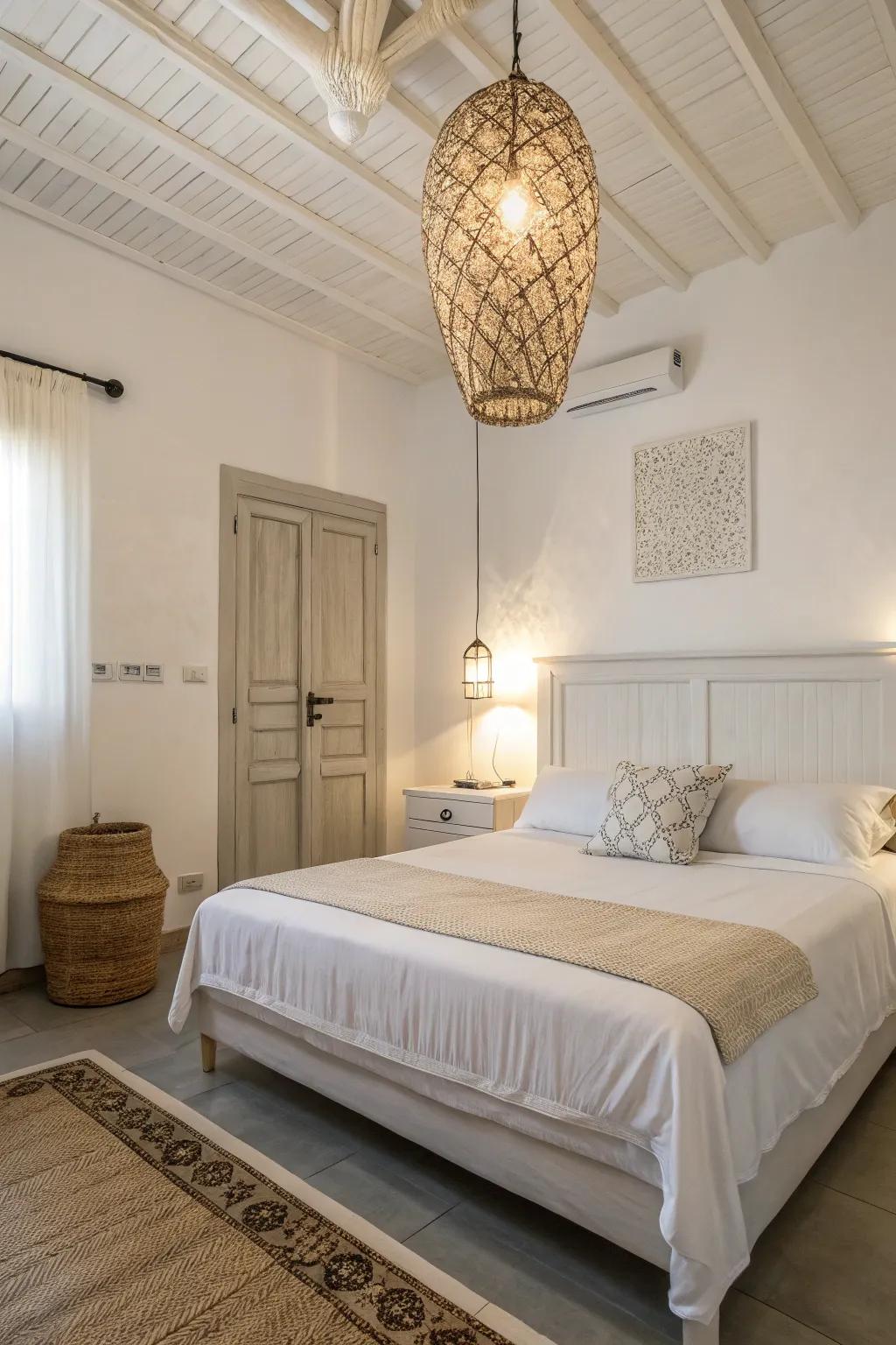 Simple lighting introduces a hint of modern elegance.