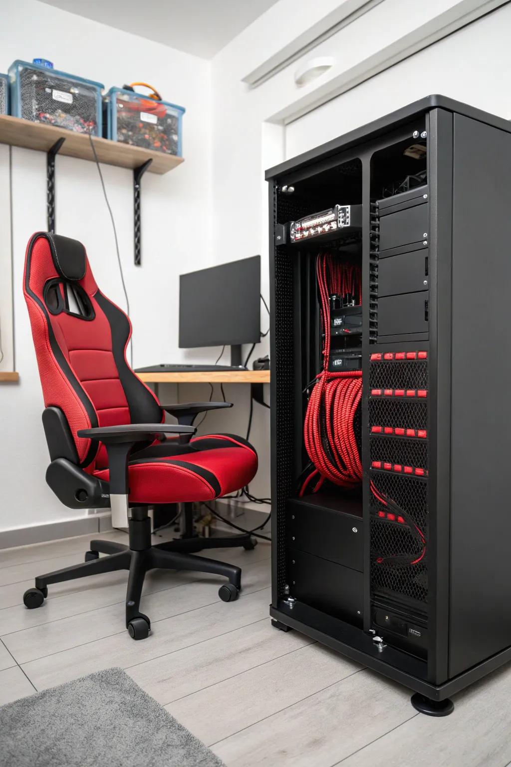 Cables that are neatly arranged ensure a gaming setup that is tidy and clutter-free.