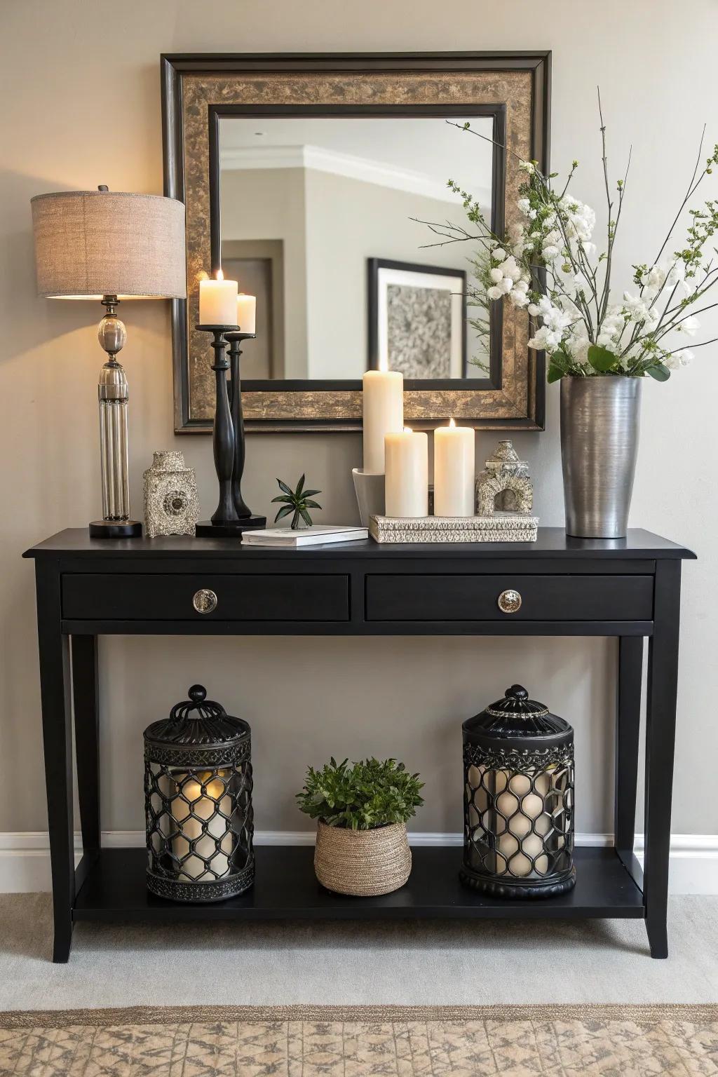 Symmetrical arrangements bring balance and harmony.