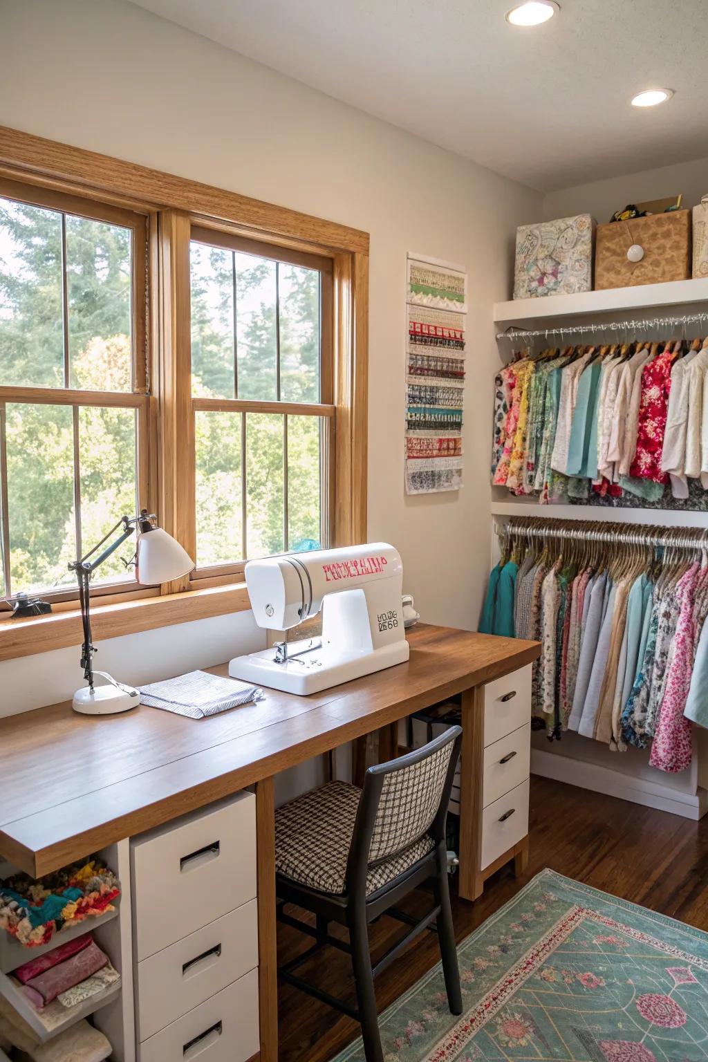 A dedicated sewing space can spark creativity and improve your precision.