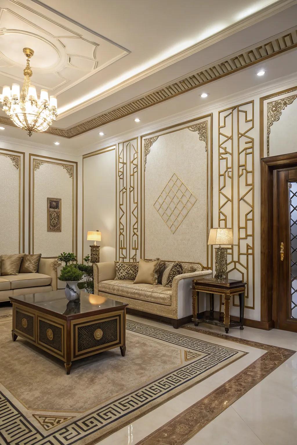 Elegant era borders fill rooms with glamour and elegance.