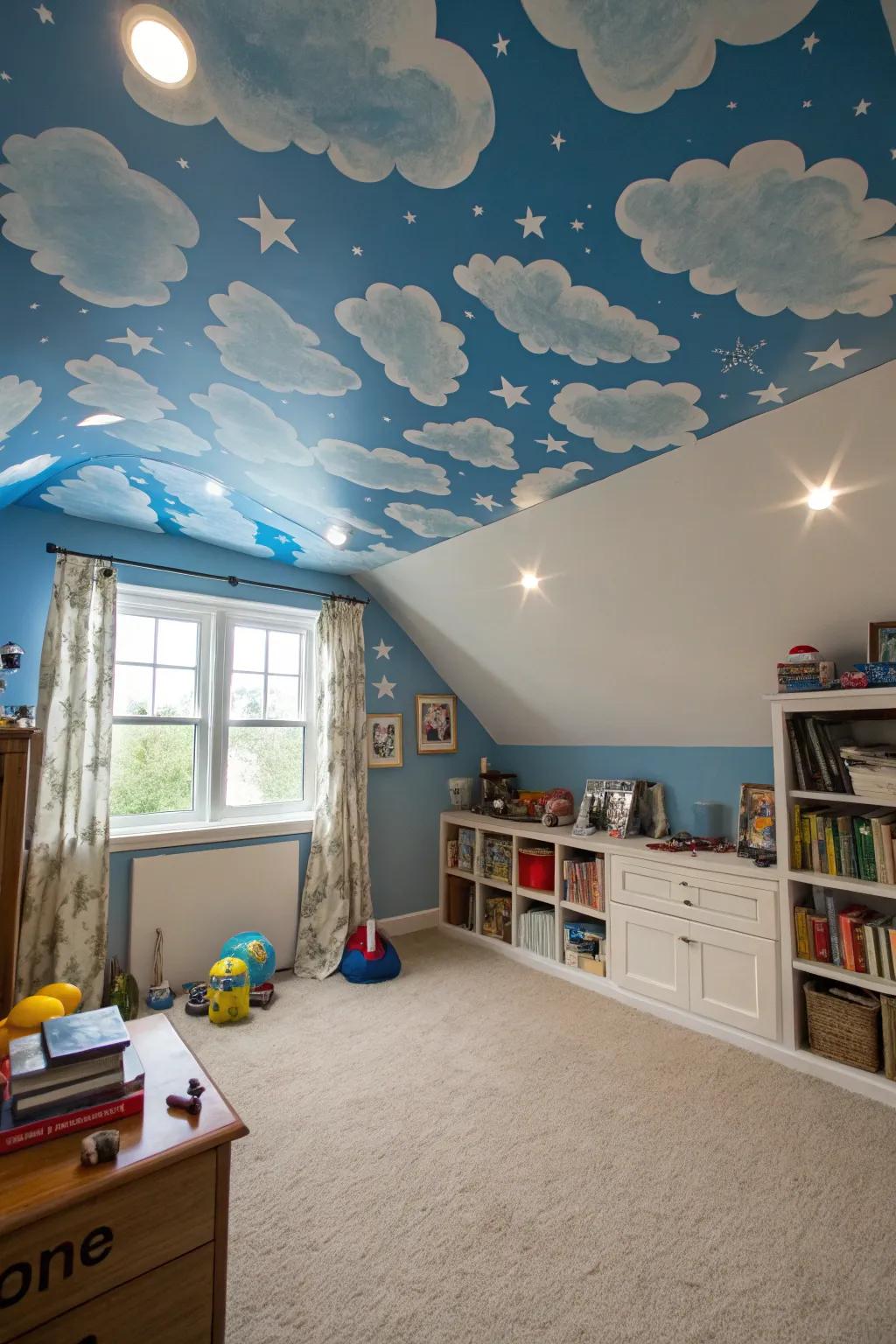 Seek inspiration from an artistic ceiling.