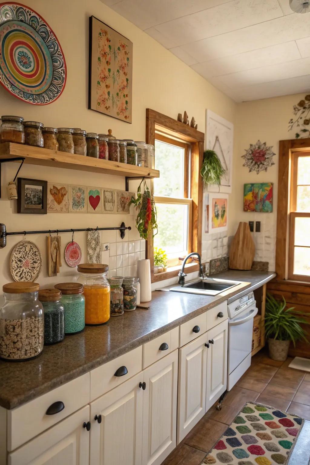 Handmade decor brings a unique personal touch to your kitchen.