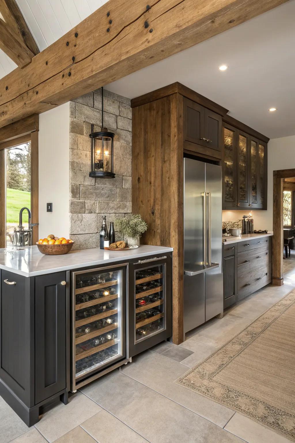 A combination of rustic charm and contemporary refinement can redefine your area.