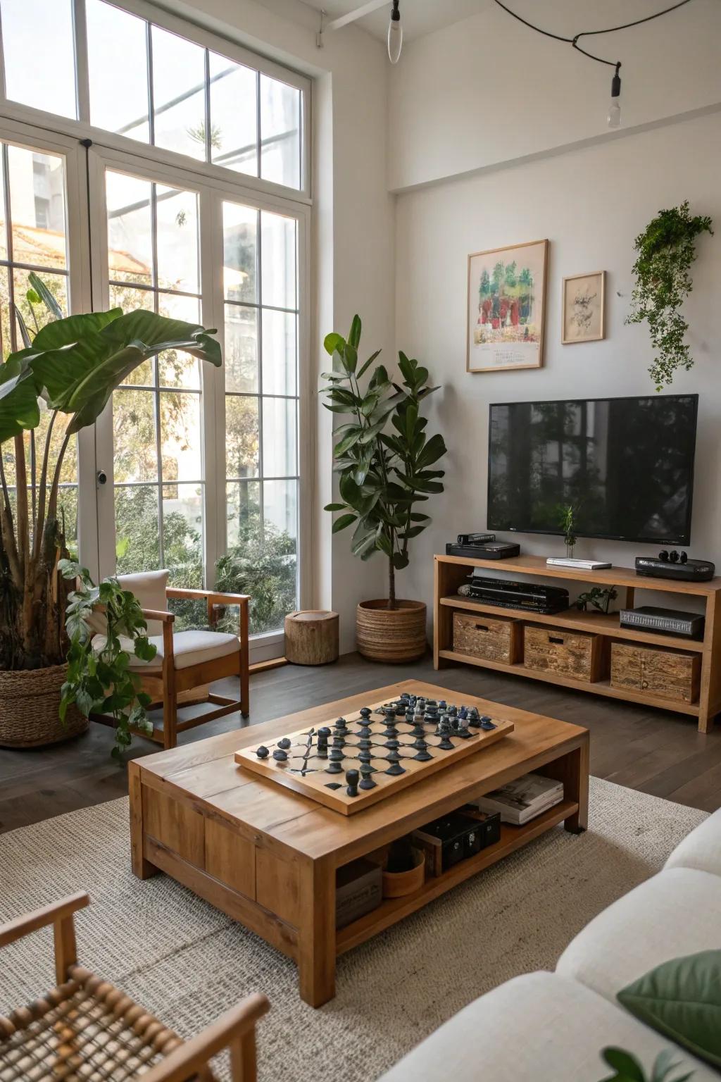 Understated decor accentuates the natural charm of your game space.