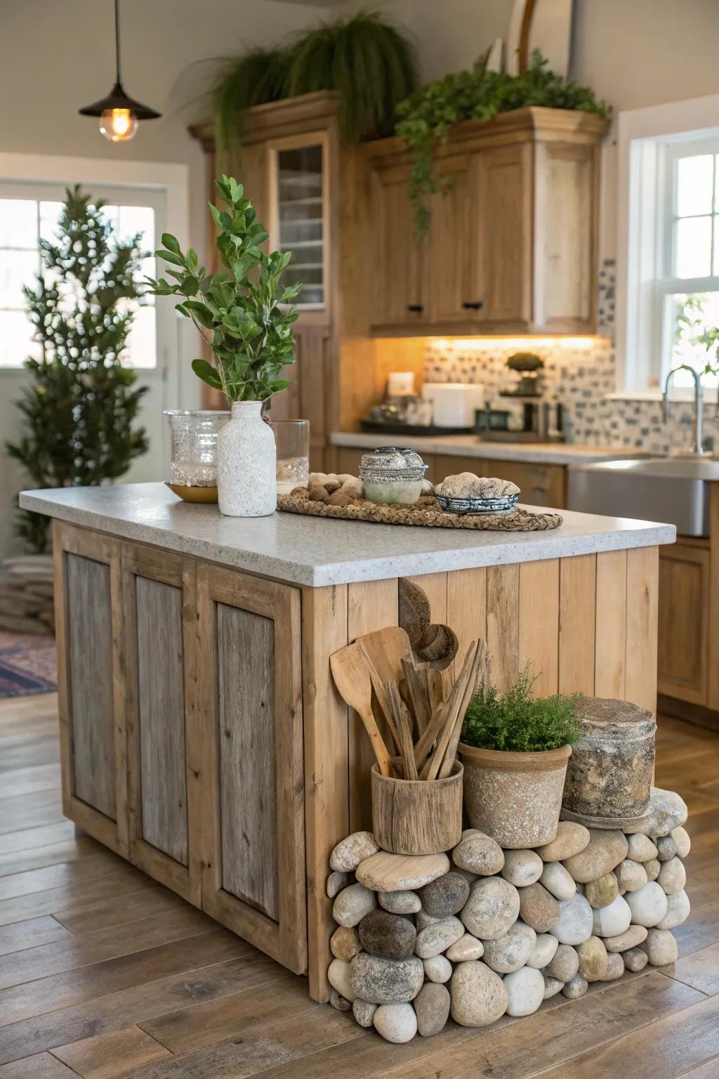 Invite nature indoors through organic decorative accents.