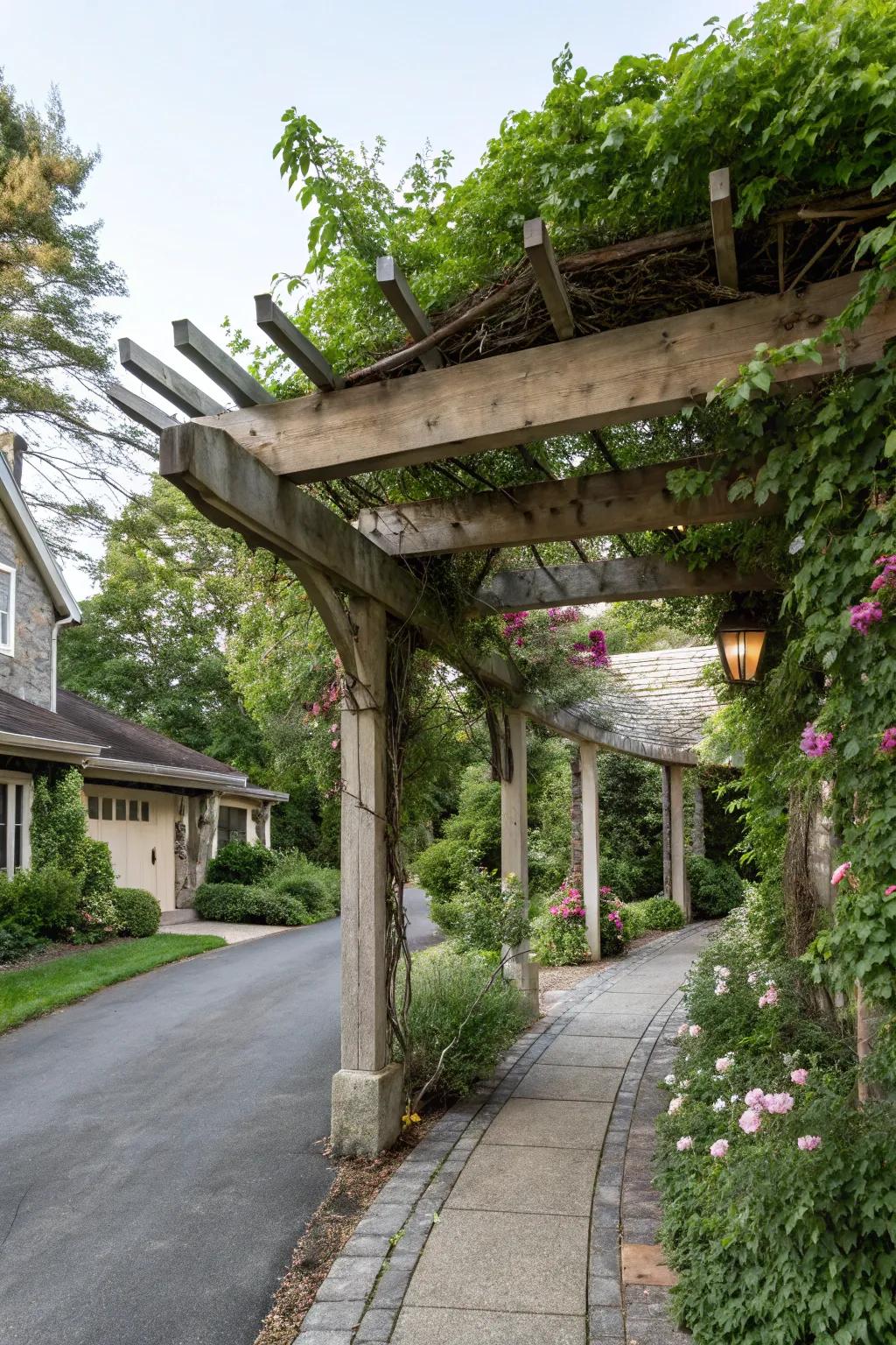 A basic pergola adds sophistication and character.