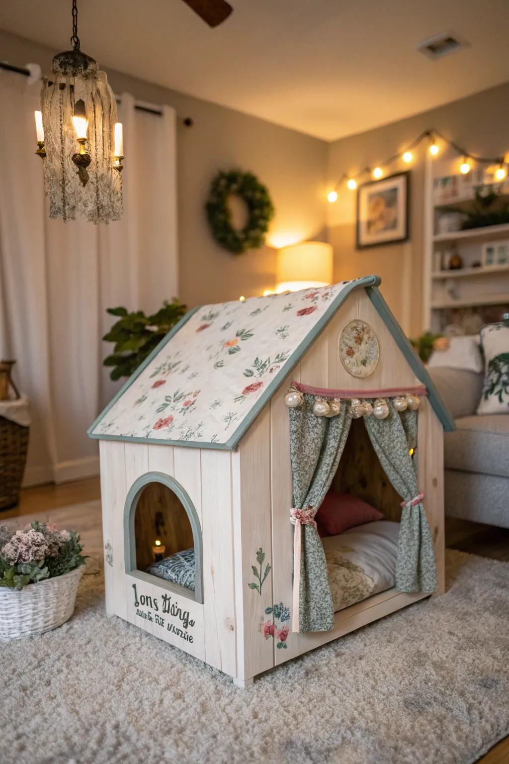 Add paint and fabric to personalize your kennel.