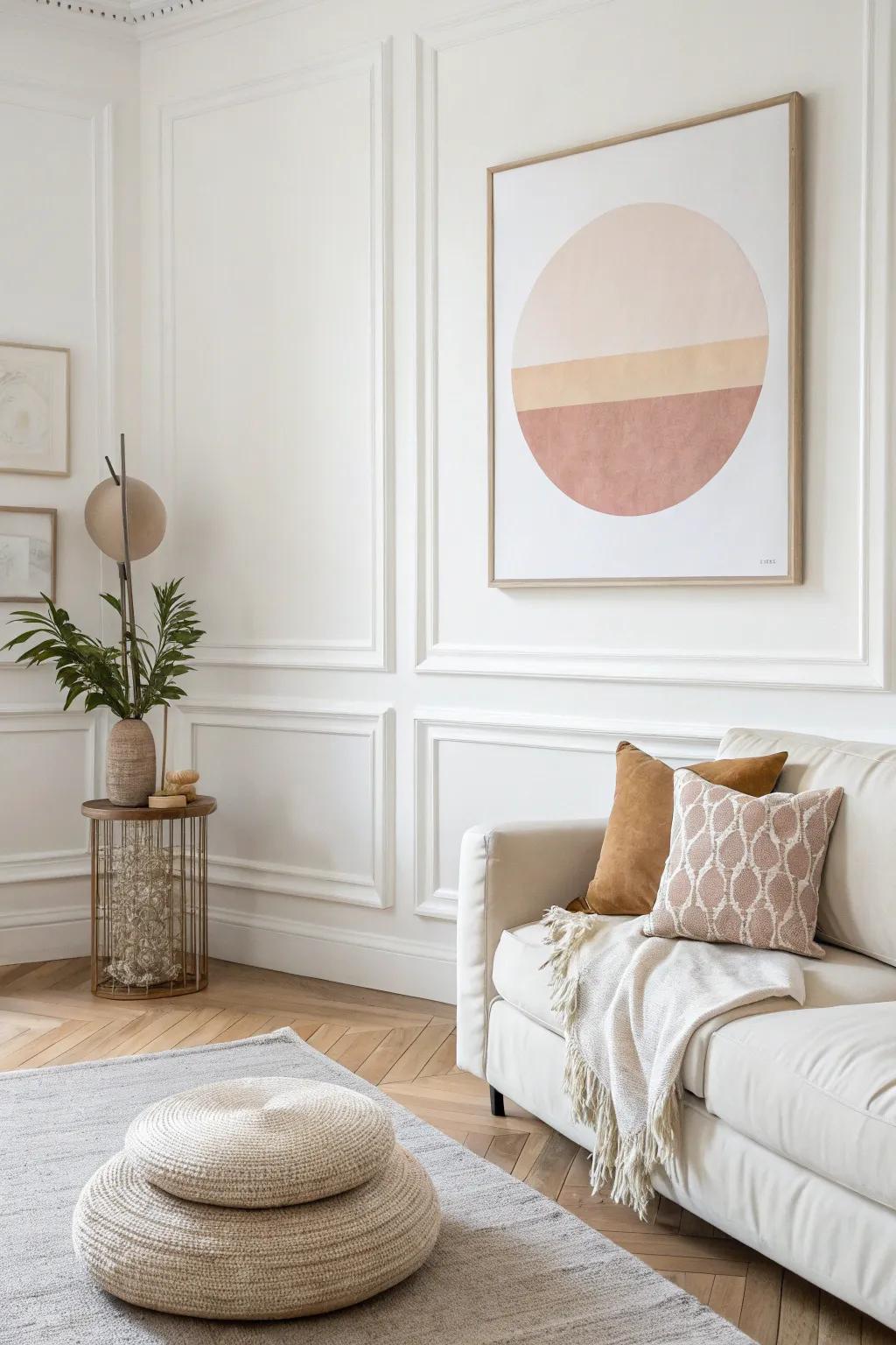 Attain serenity through minimalist circle expression.