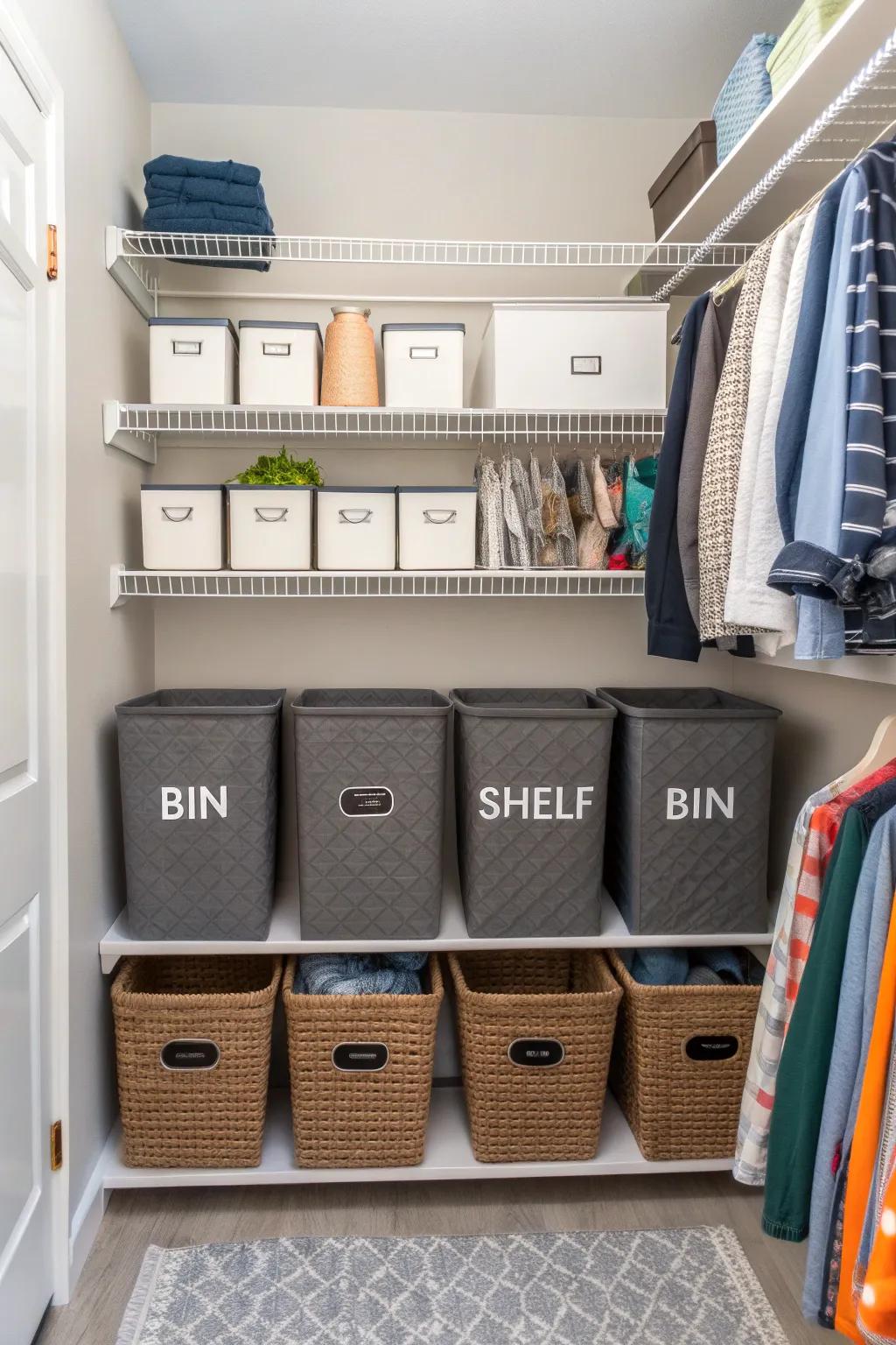 Labels make your closet organization intuitive and quick.