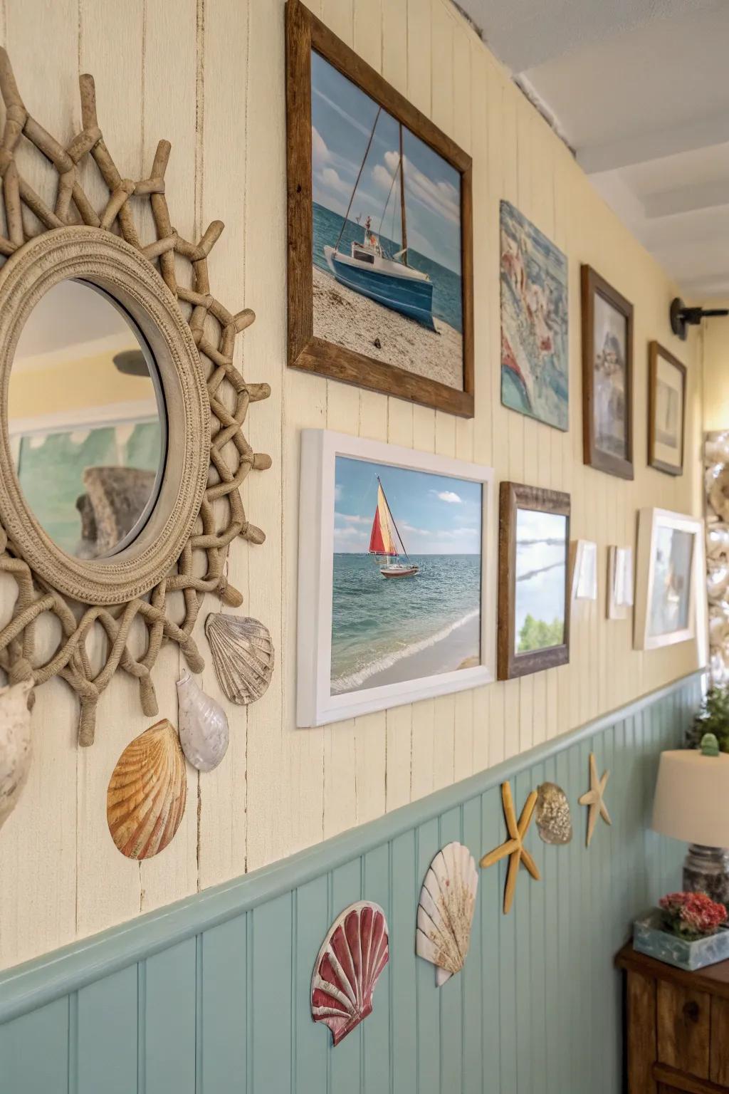 Coastal artwork injects identity and dimension into any space.