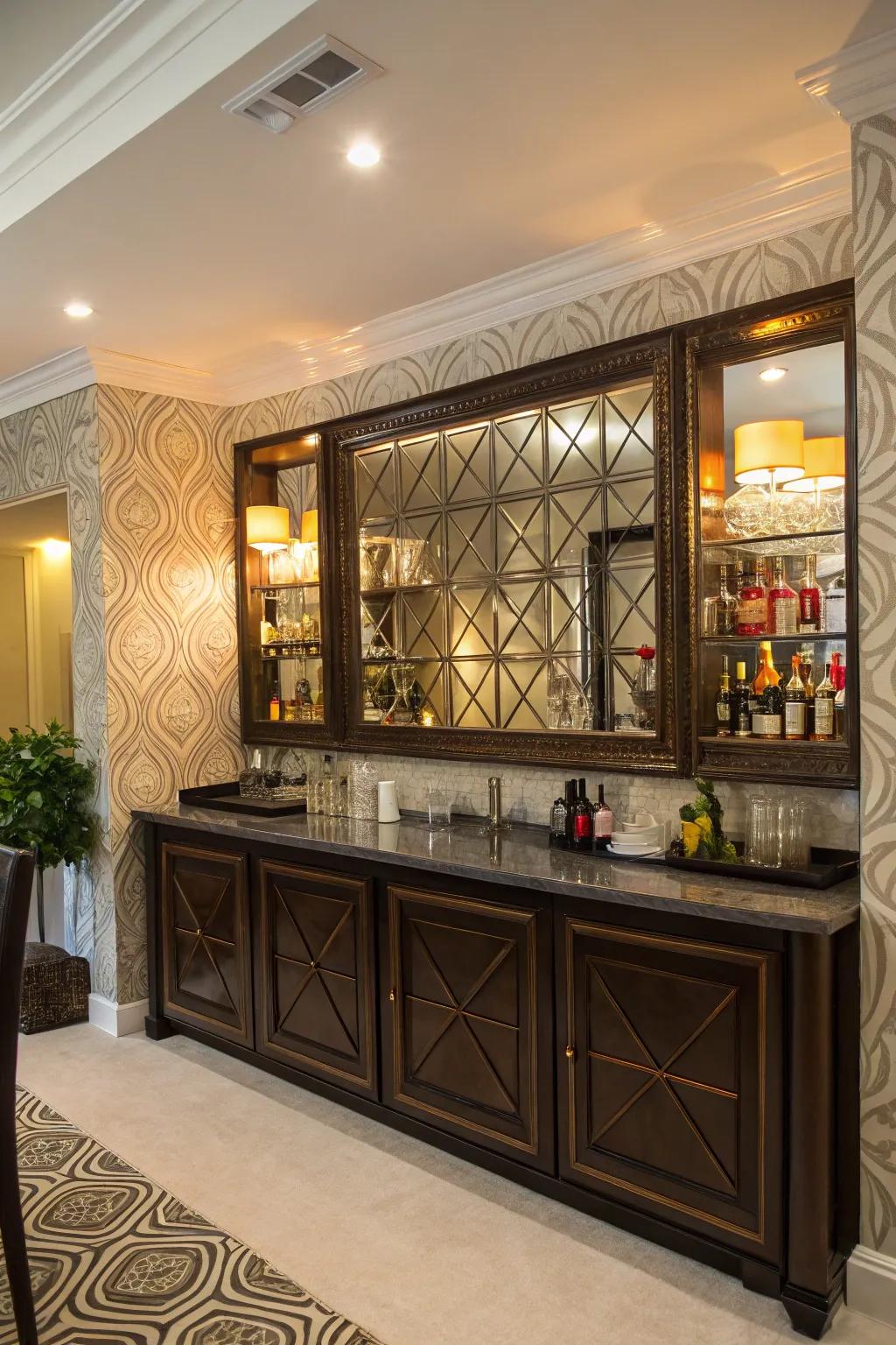 Reflections and sceneries amplify dimension and elegance.