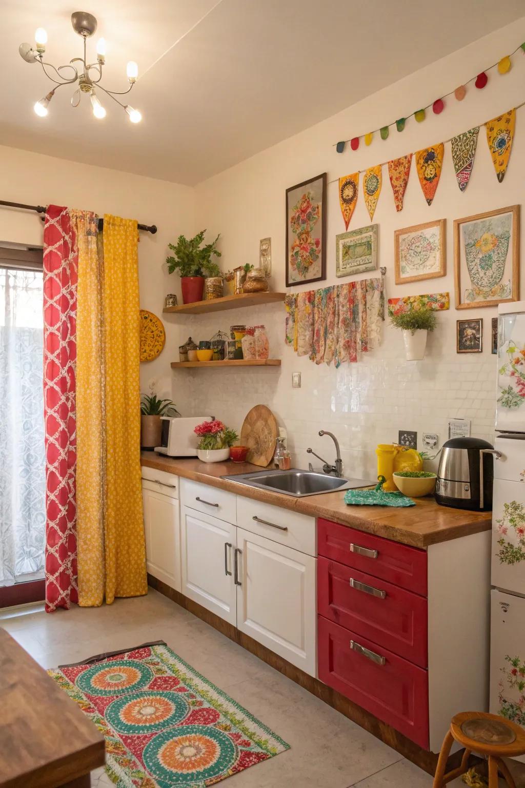 Personal flourishes in decor genuinely personalize the kitchen.