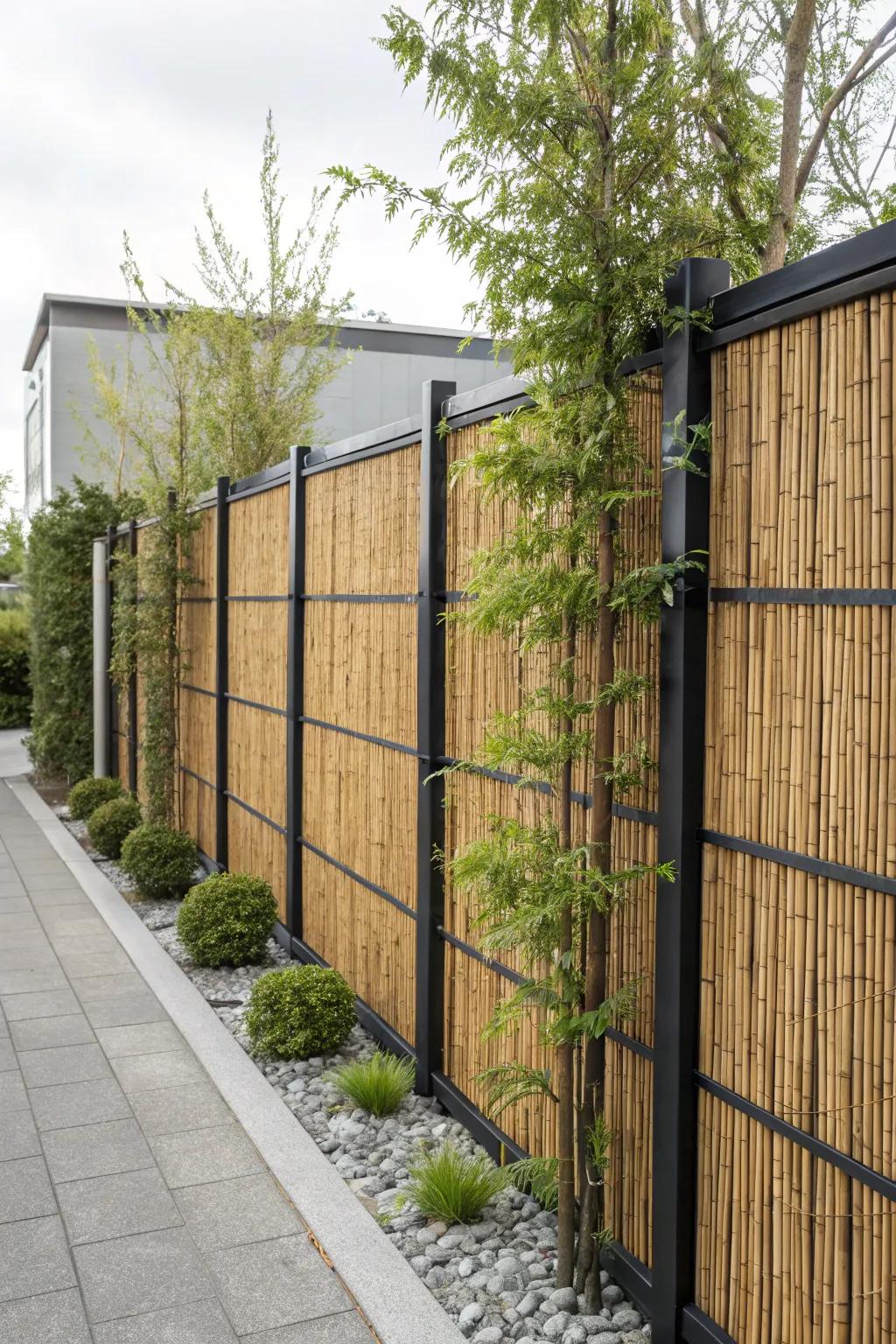 Privacy panels offer extra coverage and style.