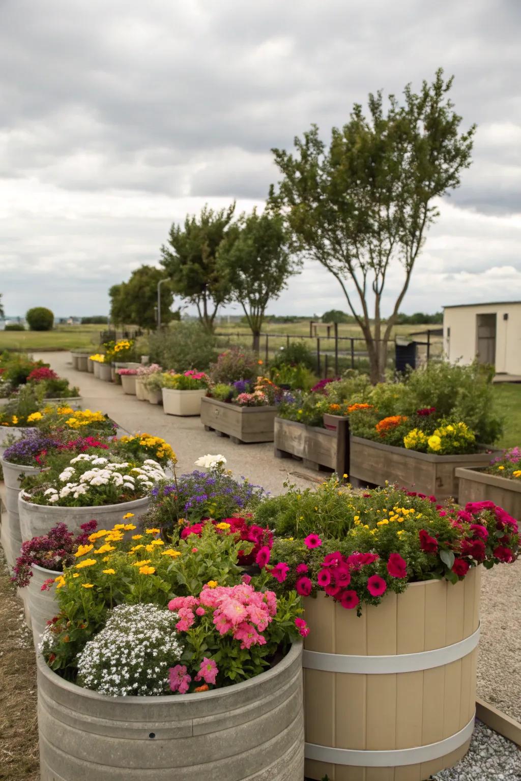 Layering plant heights for added visual appeal.