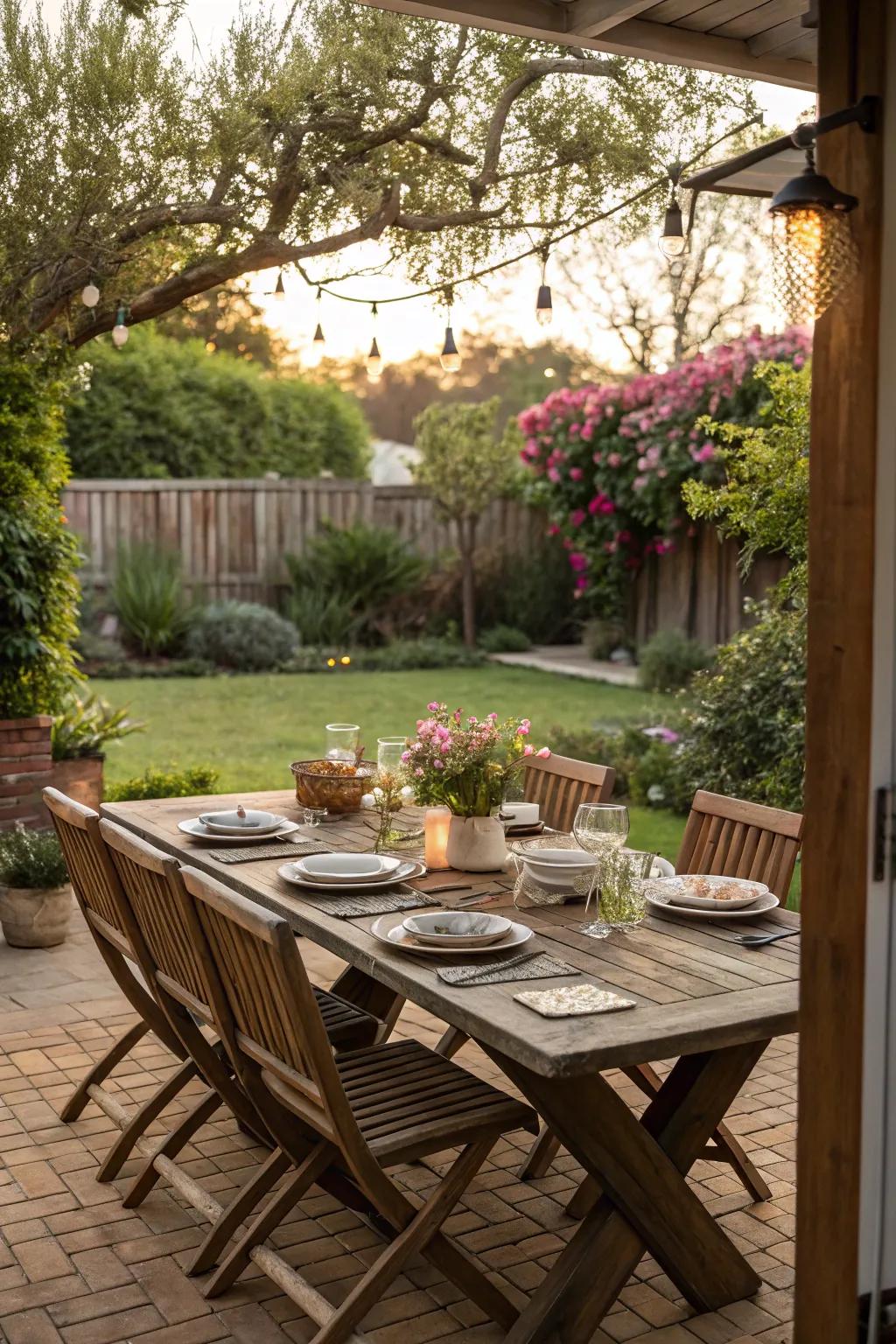 Open-air dining spaces are best for al fresco foods.