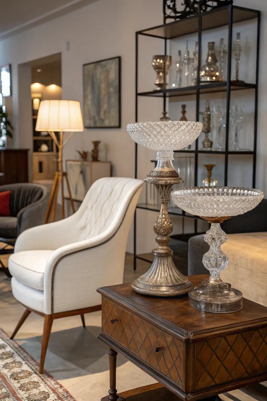 A fusion of understated and retro furnishings can produce a chic yet eternal aesthetic.