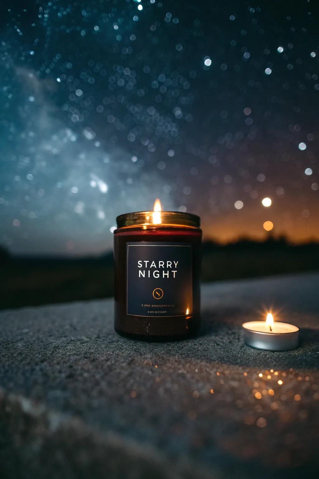 Cosmic Dusk Candle for Mystical Evenings