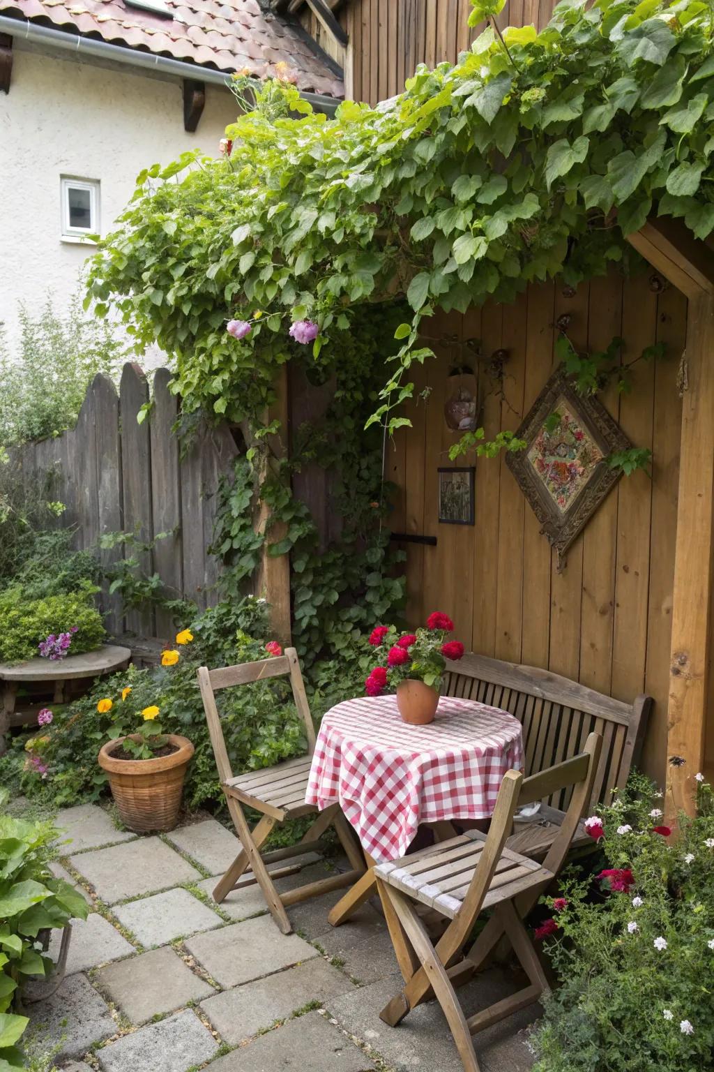Cottage-style nooks include a fairy-tale appeal to your garden.
