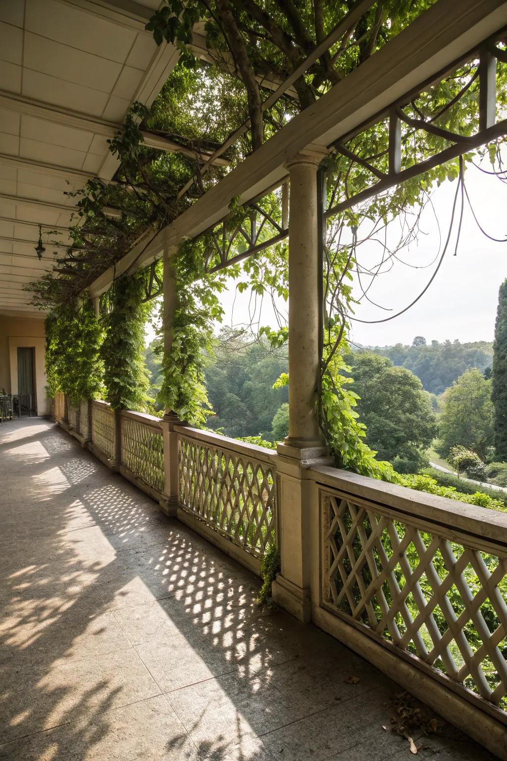 Find charm and privacy with lattice railings.