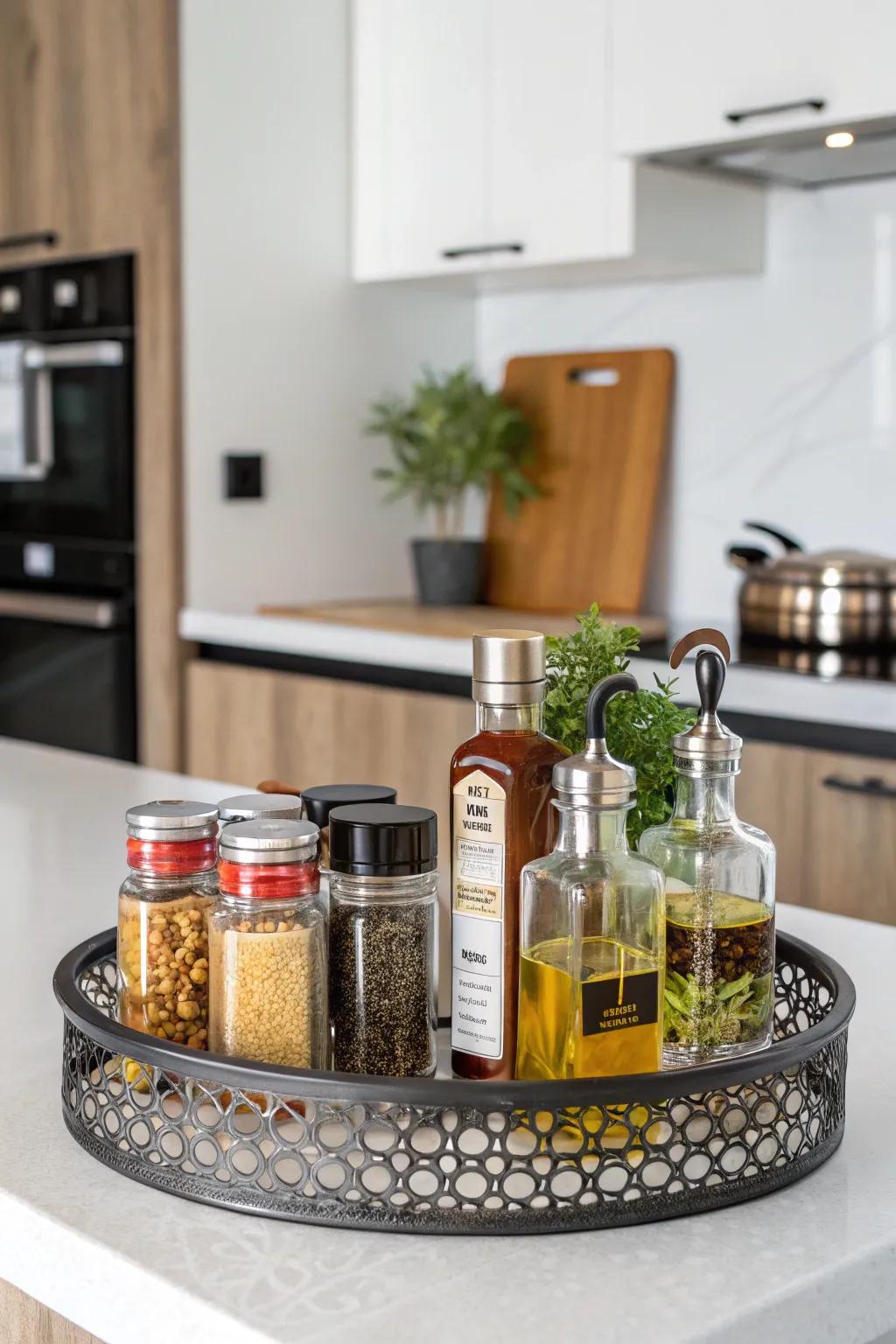 Trays bring organization to every room.