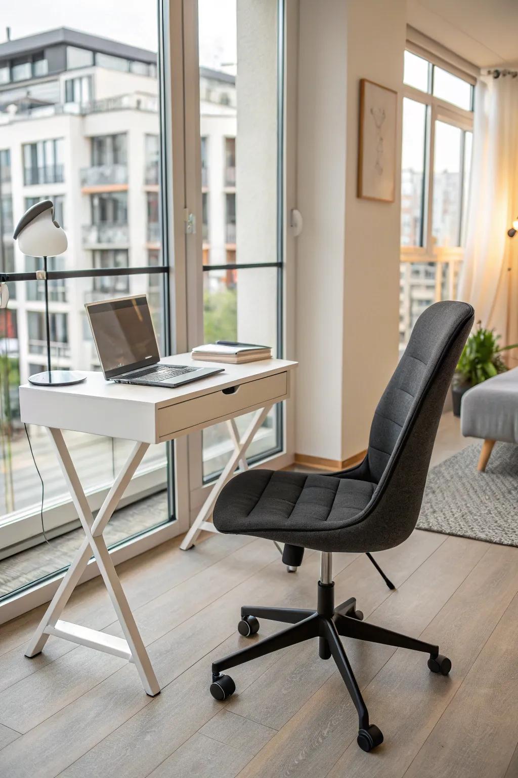 Choose chairs that fit seamlessly into your small area.