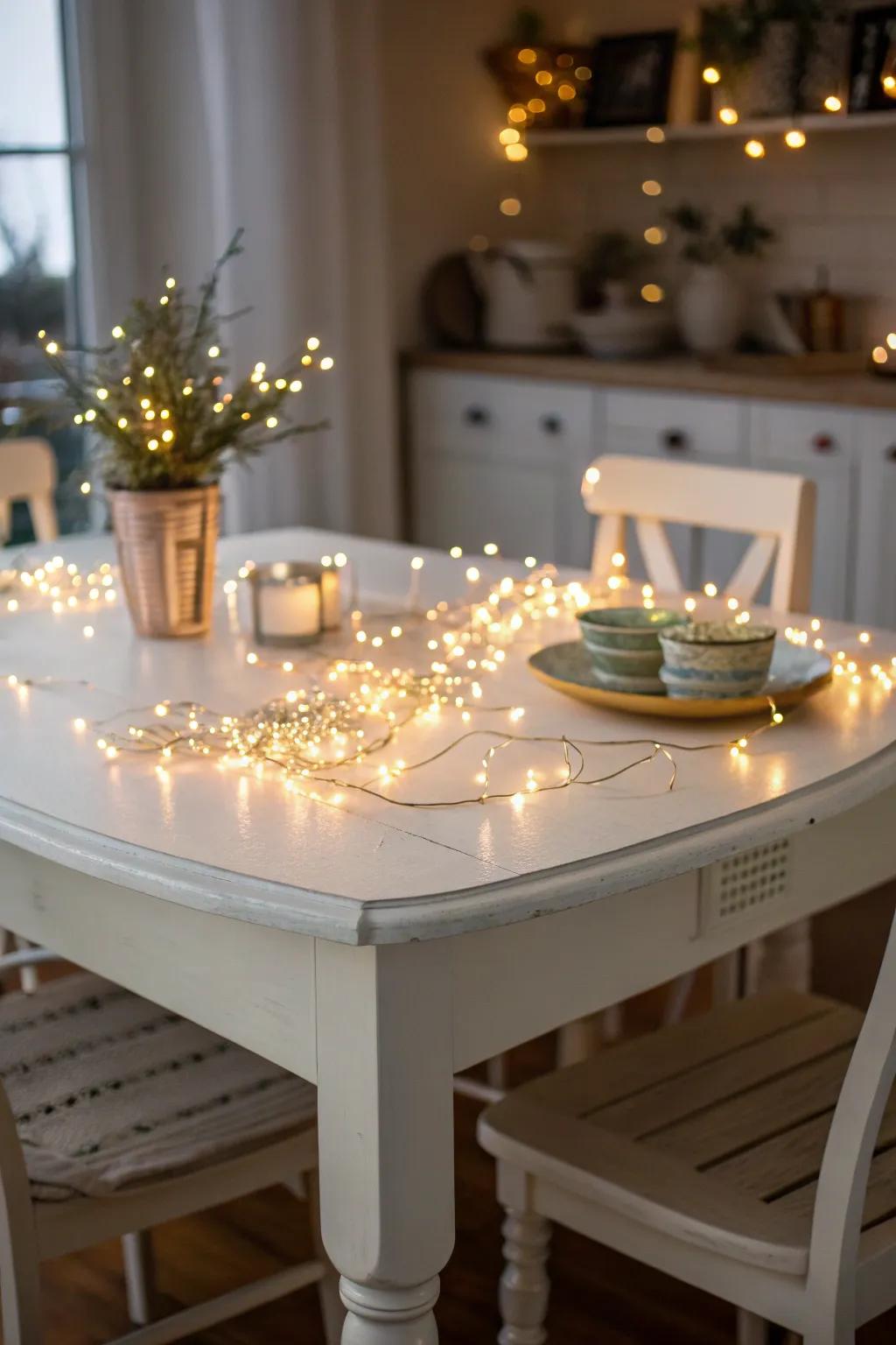 Stellar lights contribute a mystical touch to your table design.