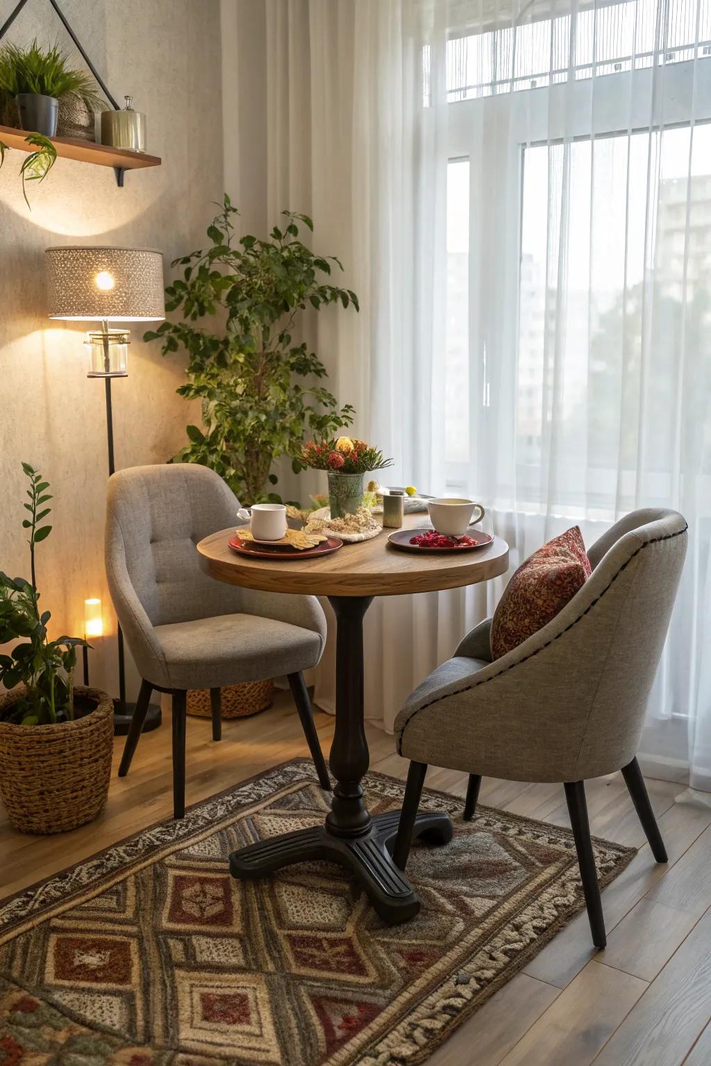 A breakfast nook is a charming space.