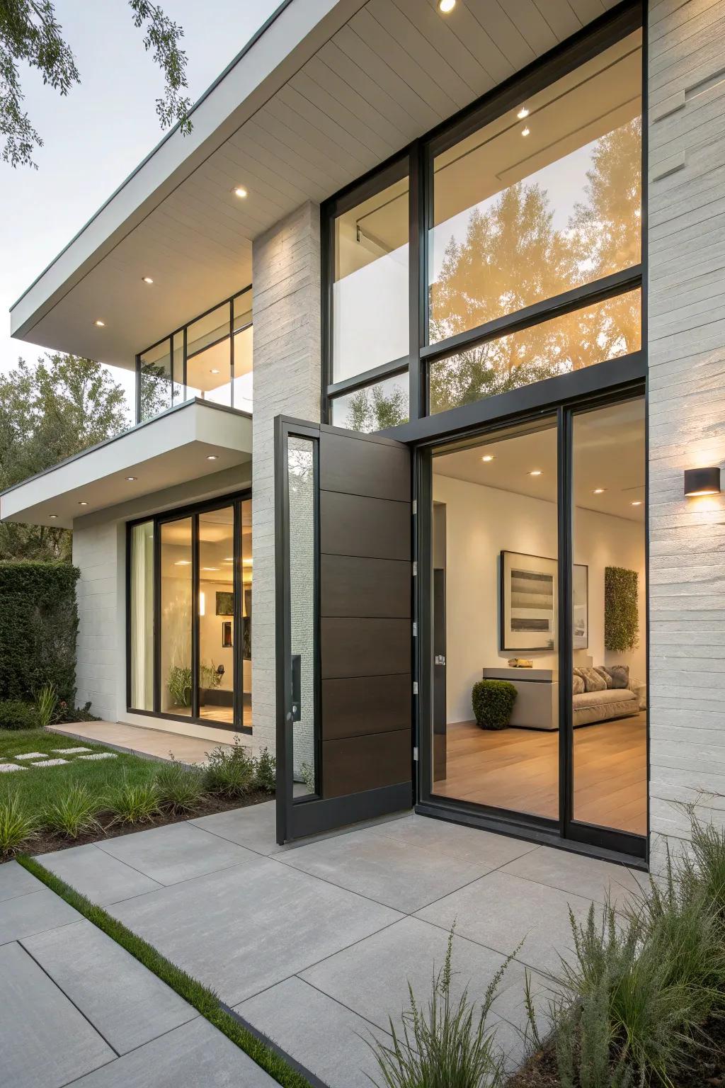 Fabricate a contemporary declaration through swivel doors.
