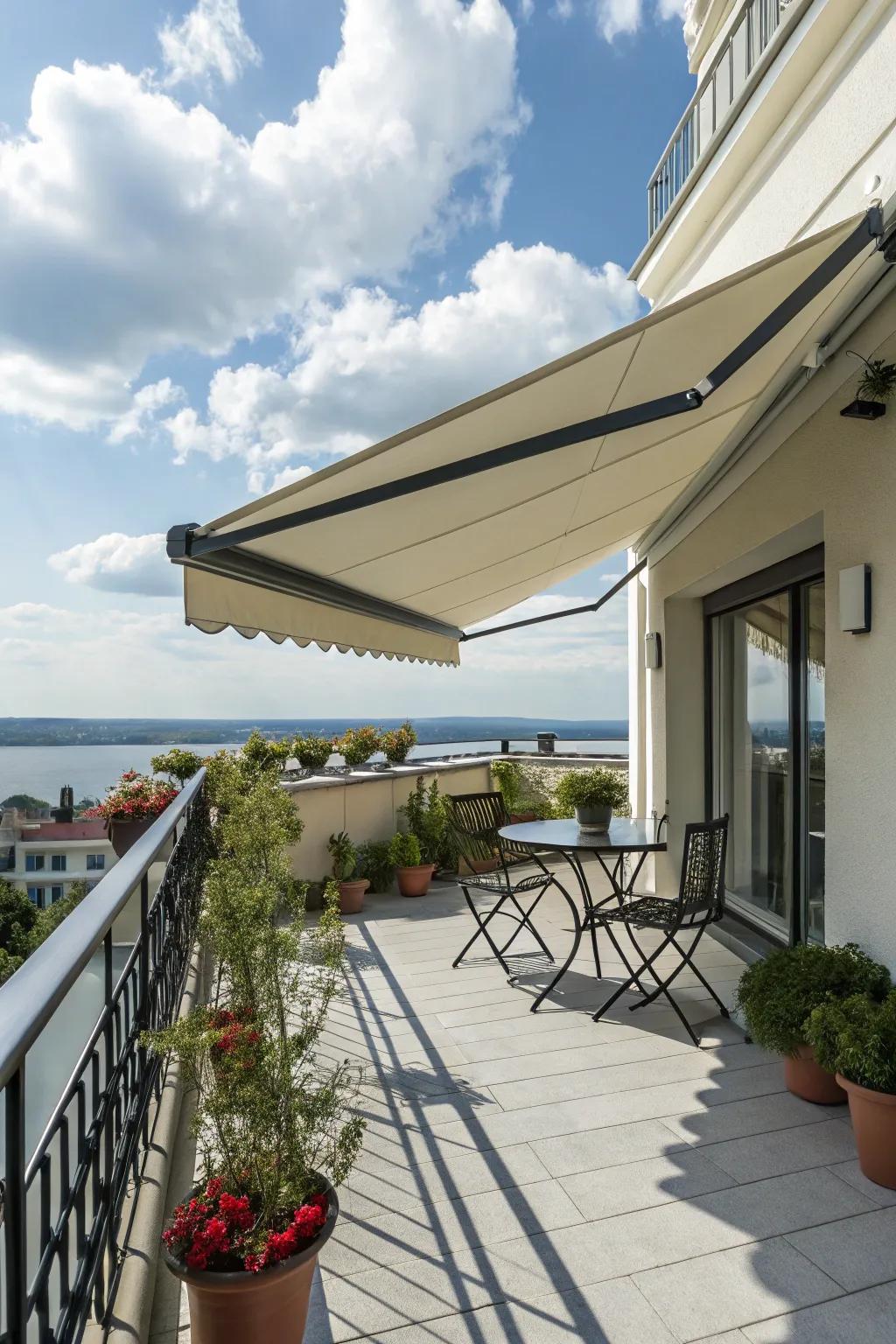 Shadow when requisite, sunshine when desired.