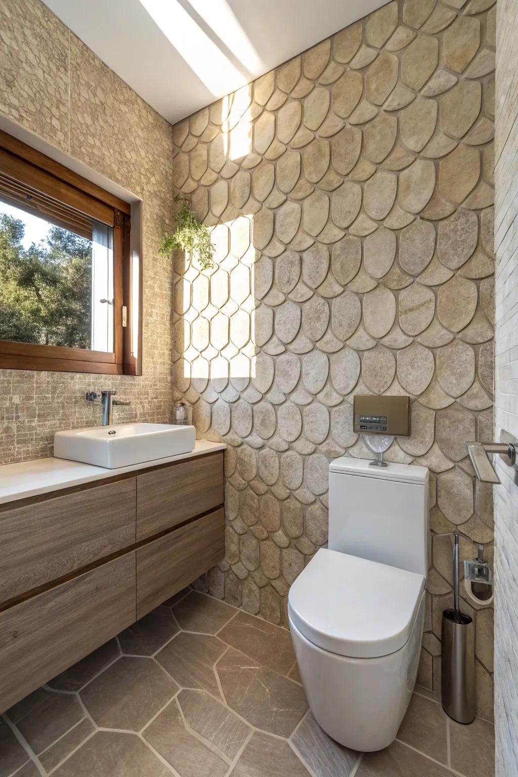 Add depth with textured surfaces.