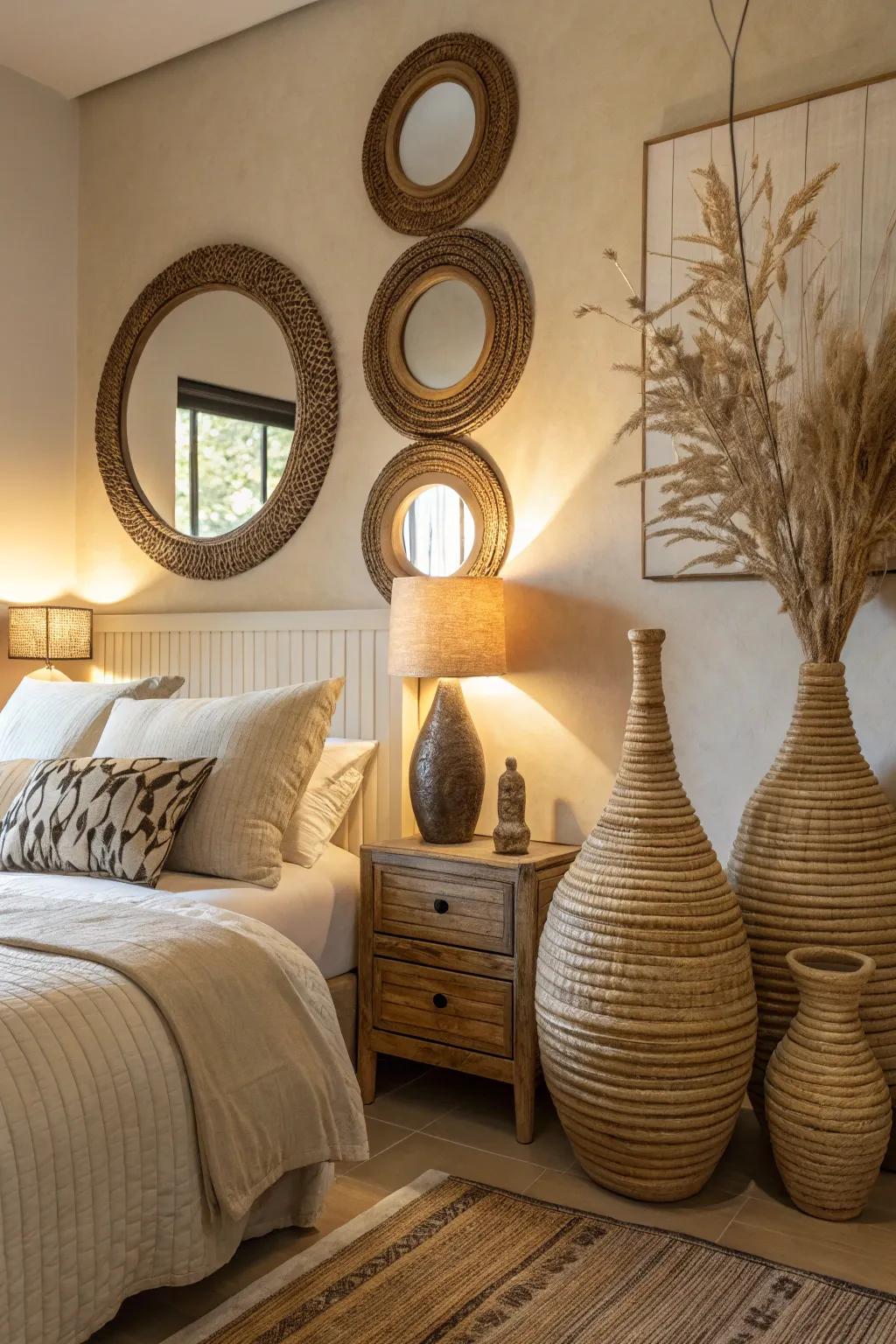 Organic forms in decoration fashion visual harmony.