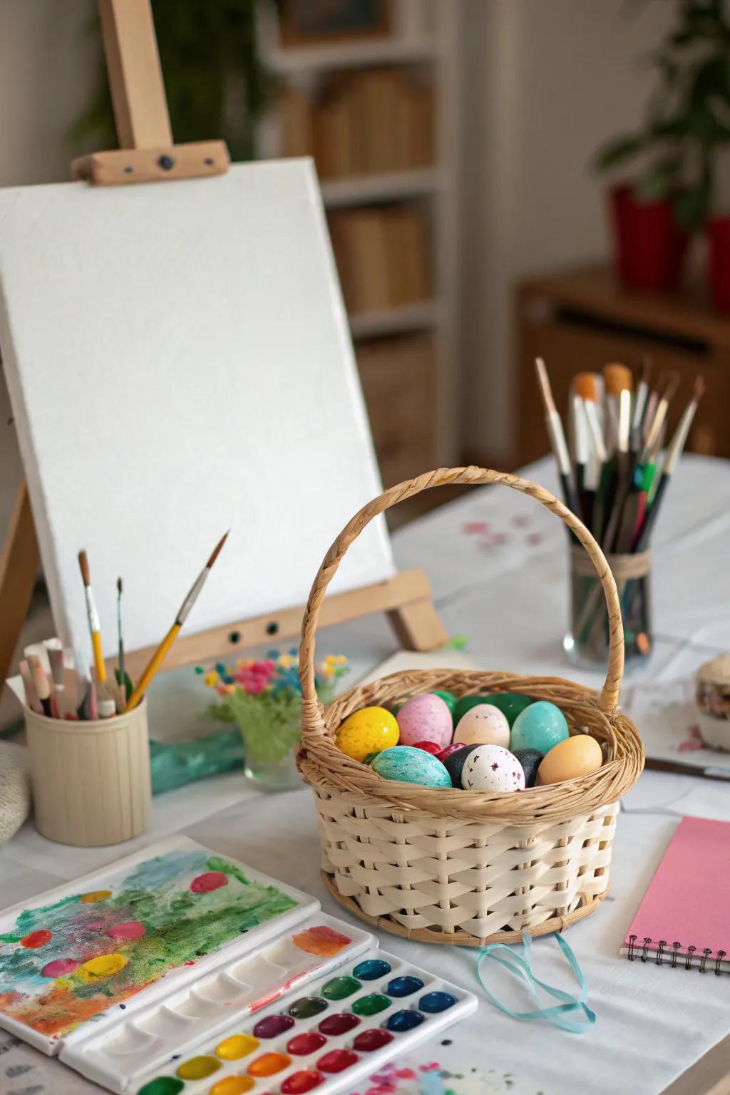 Inspire creativity with an artistic Easter basket.
